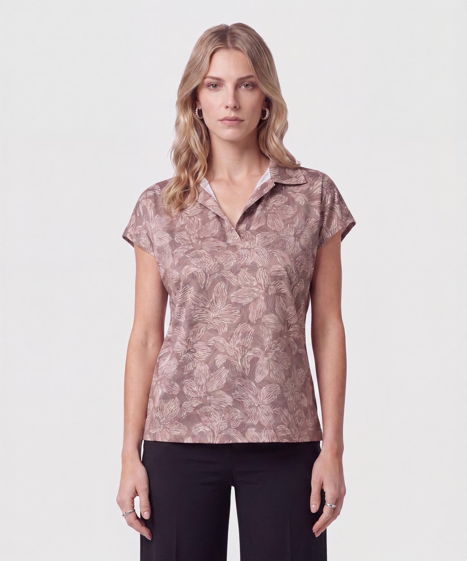 Blusa Renata Natural café para mujer, vista principal