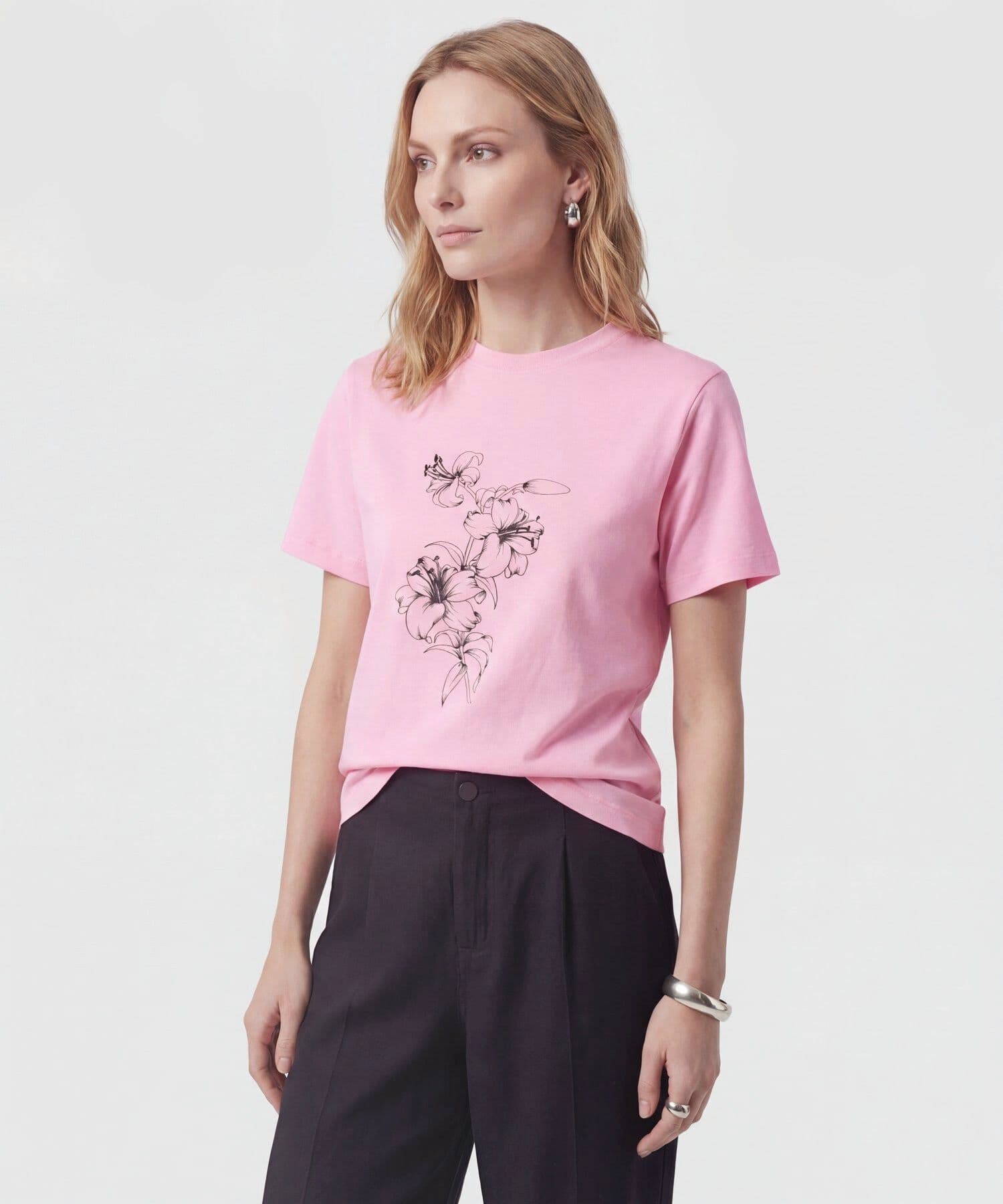 Camiseta Cobalto Contemporáneo rosa empolvado para mujer, vista principal