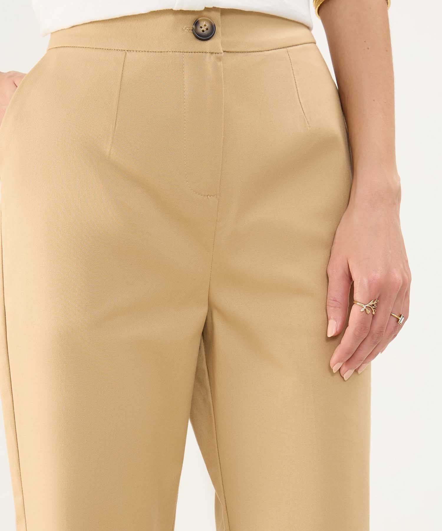 Pantalón Dorada Fluido café para mujer, vista 3