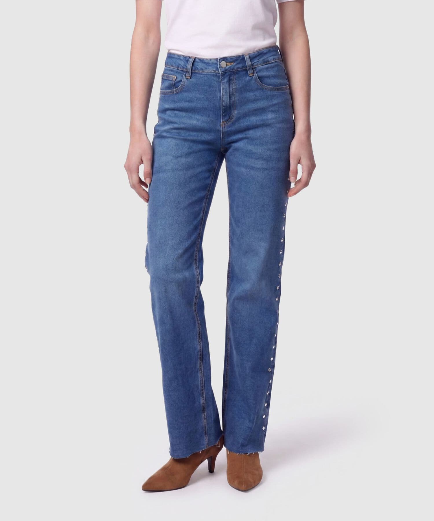 Jean Selva Minimalista azul marino para mujer, vista principal