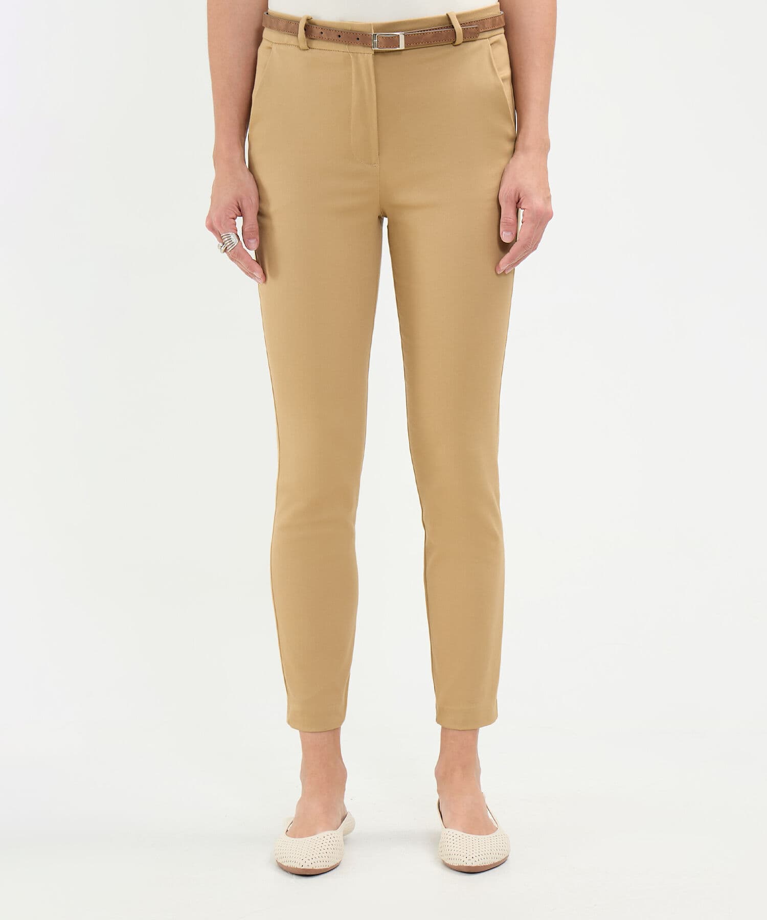 Pantalón Violeta Contemporáneo café para mujer, vista principal