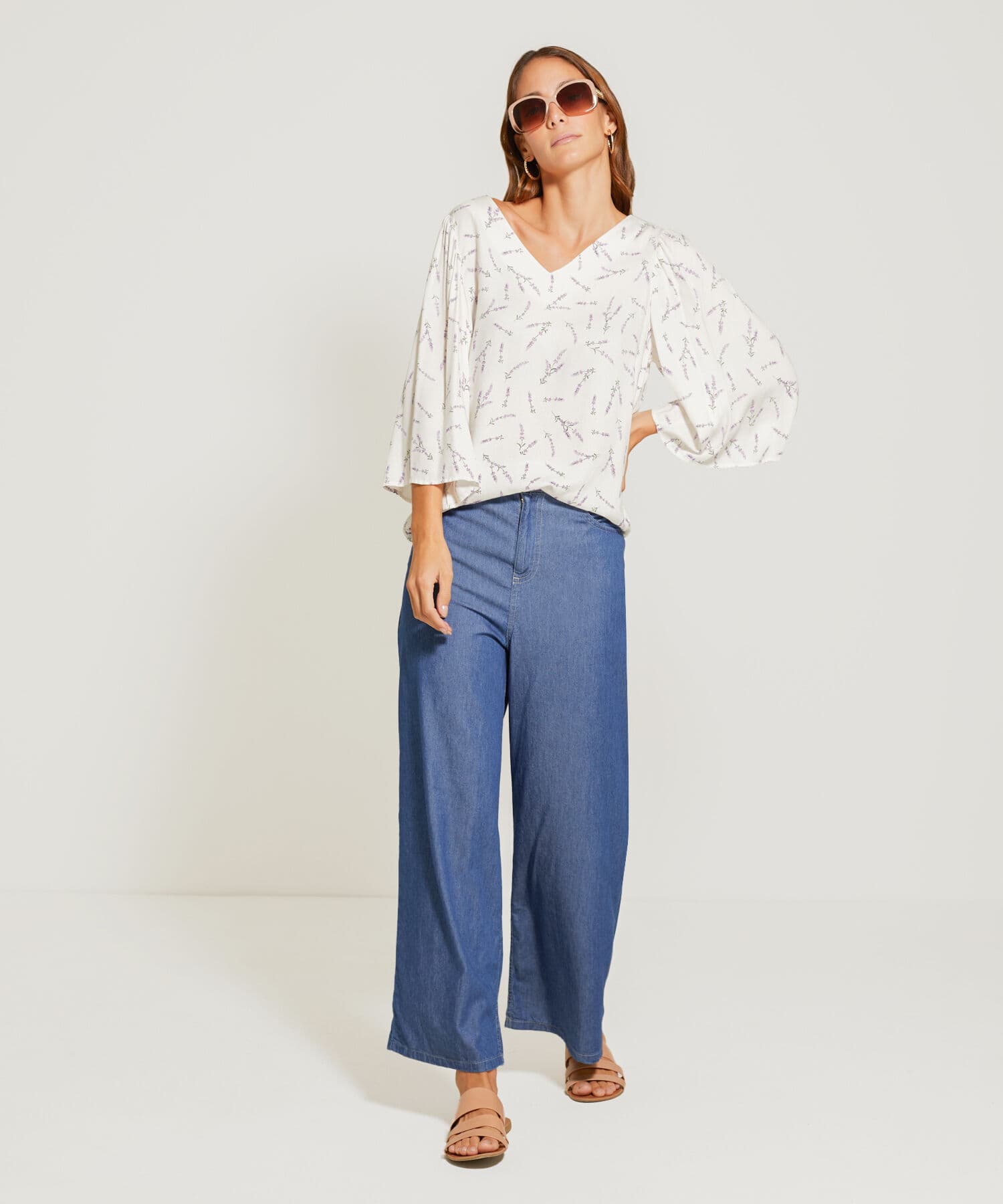 Blusa Tierra Clásico blanco para mujer, vista 2