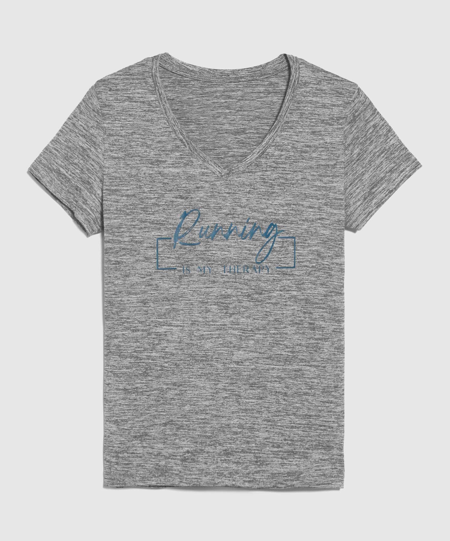 Camiseta Flora Texturizado gris humo para mujer, vista 5