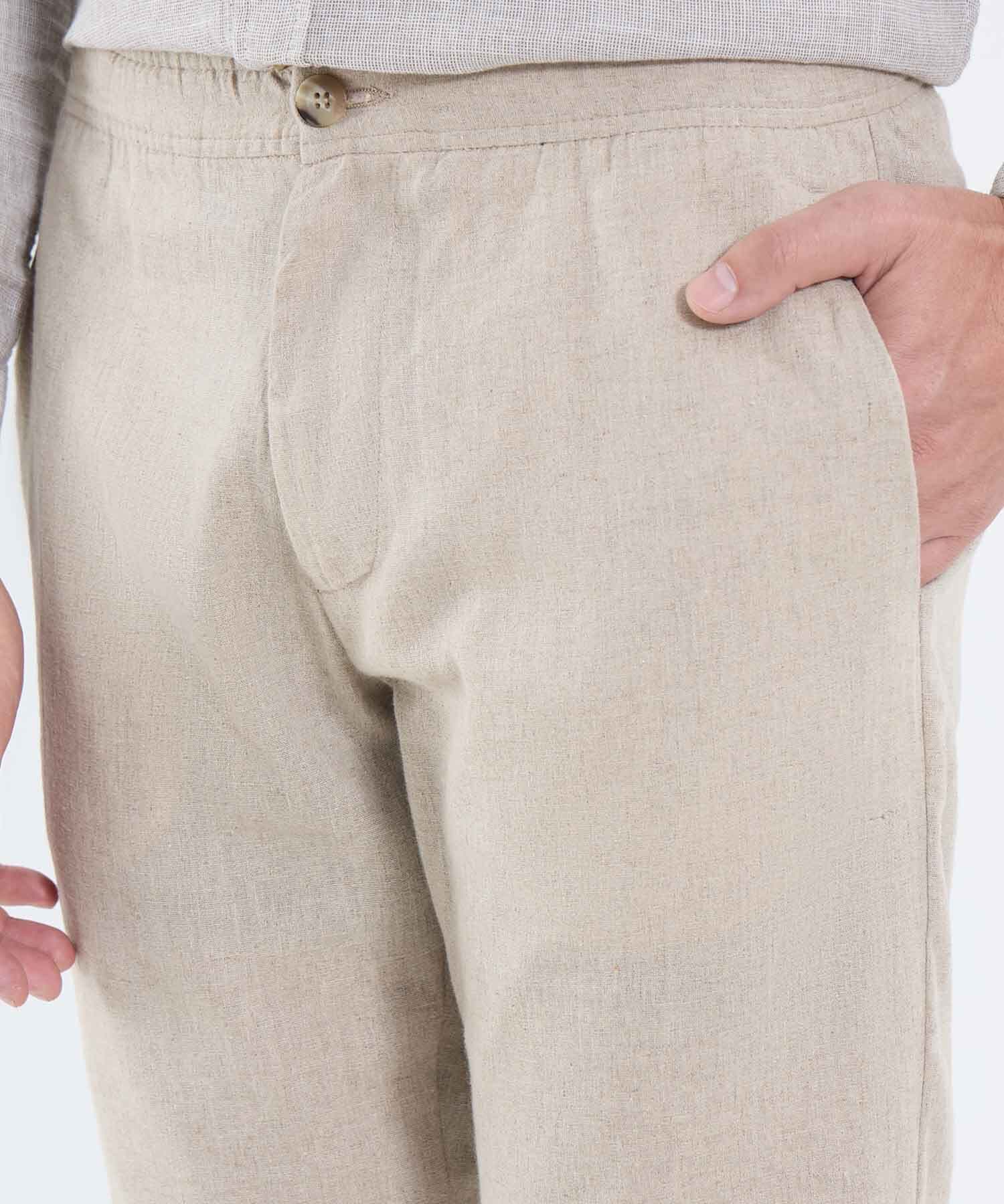Pantalón Solana Relajado marfil para hombre, vista 3