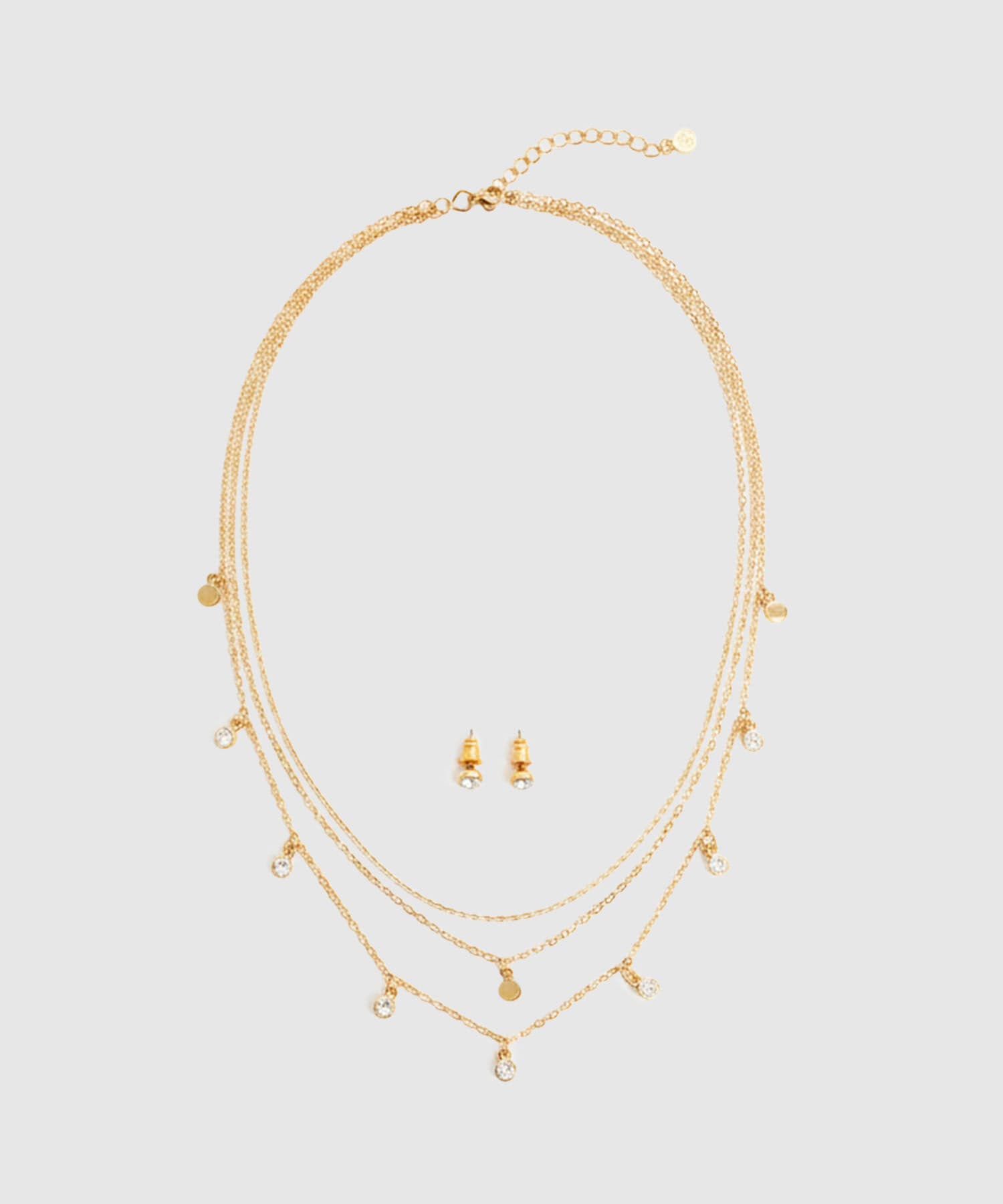Aretes Candelaria Ligero dorado para mujer, vista principal
