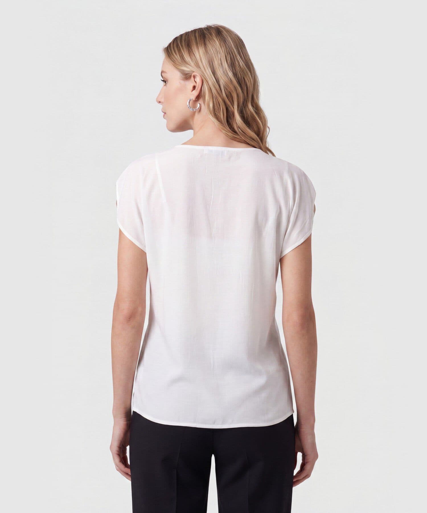 Blusa Dalia Clásico blanco para mujer, vista 4