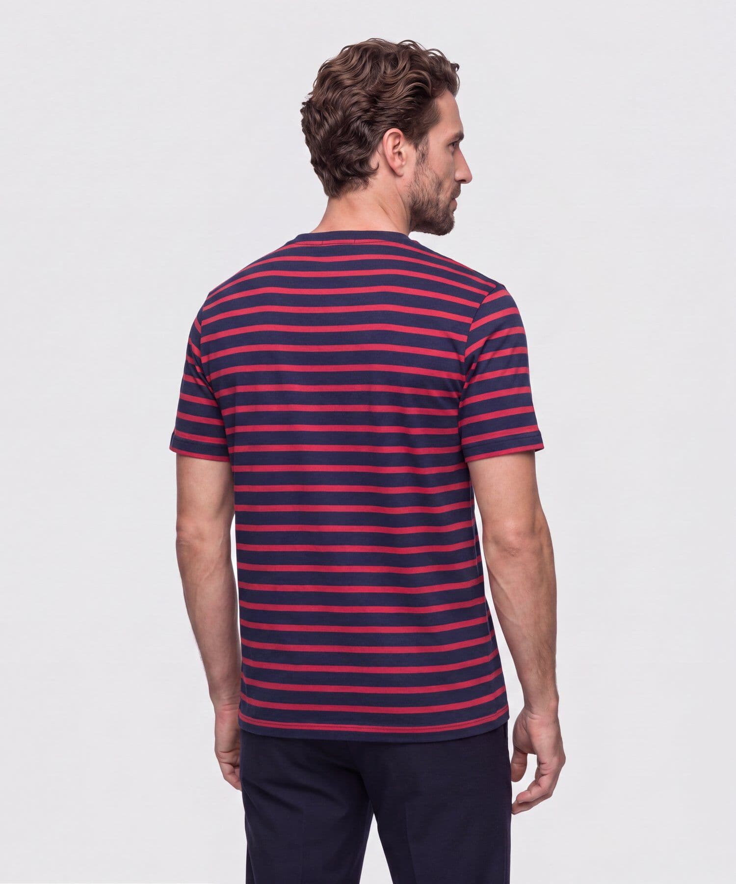 Camiseta Flora de Ciudad azul marino para hombre, vista 4