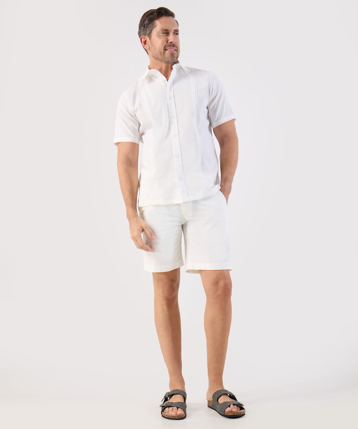 Bermuda Marea Minimalista blanco para hombre, vista 2