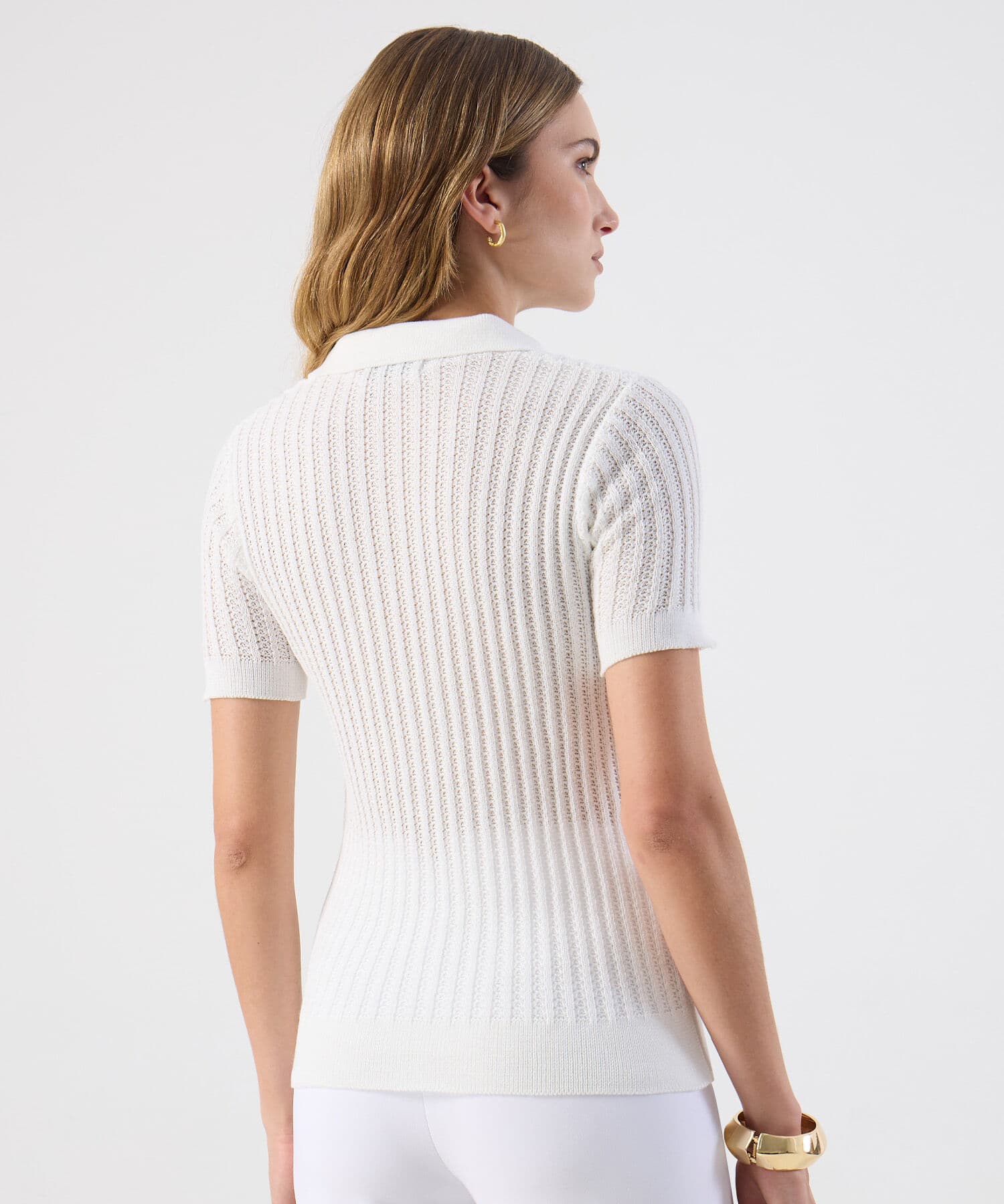 Polo Río de Noche blanco para mujer, vista 4