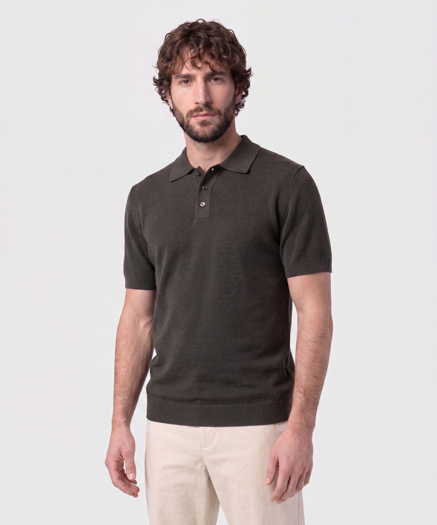 Polo Sierra Sastre verde oliva para hombre, vista principal