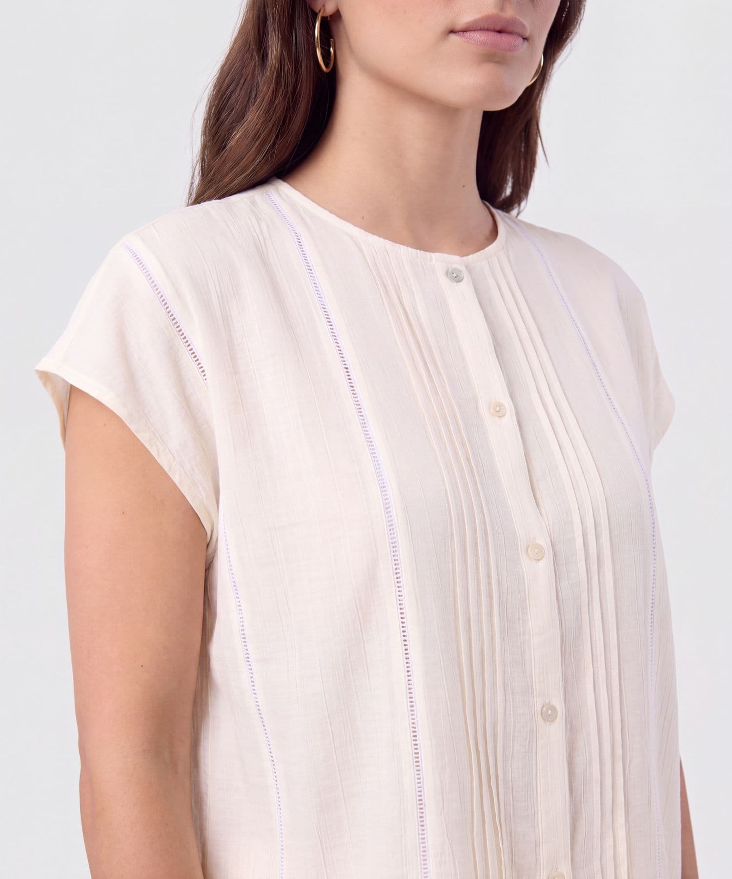 Blusa Amalia de Día camel para mujer, vista 3