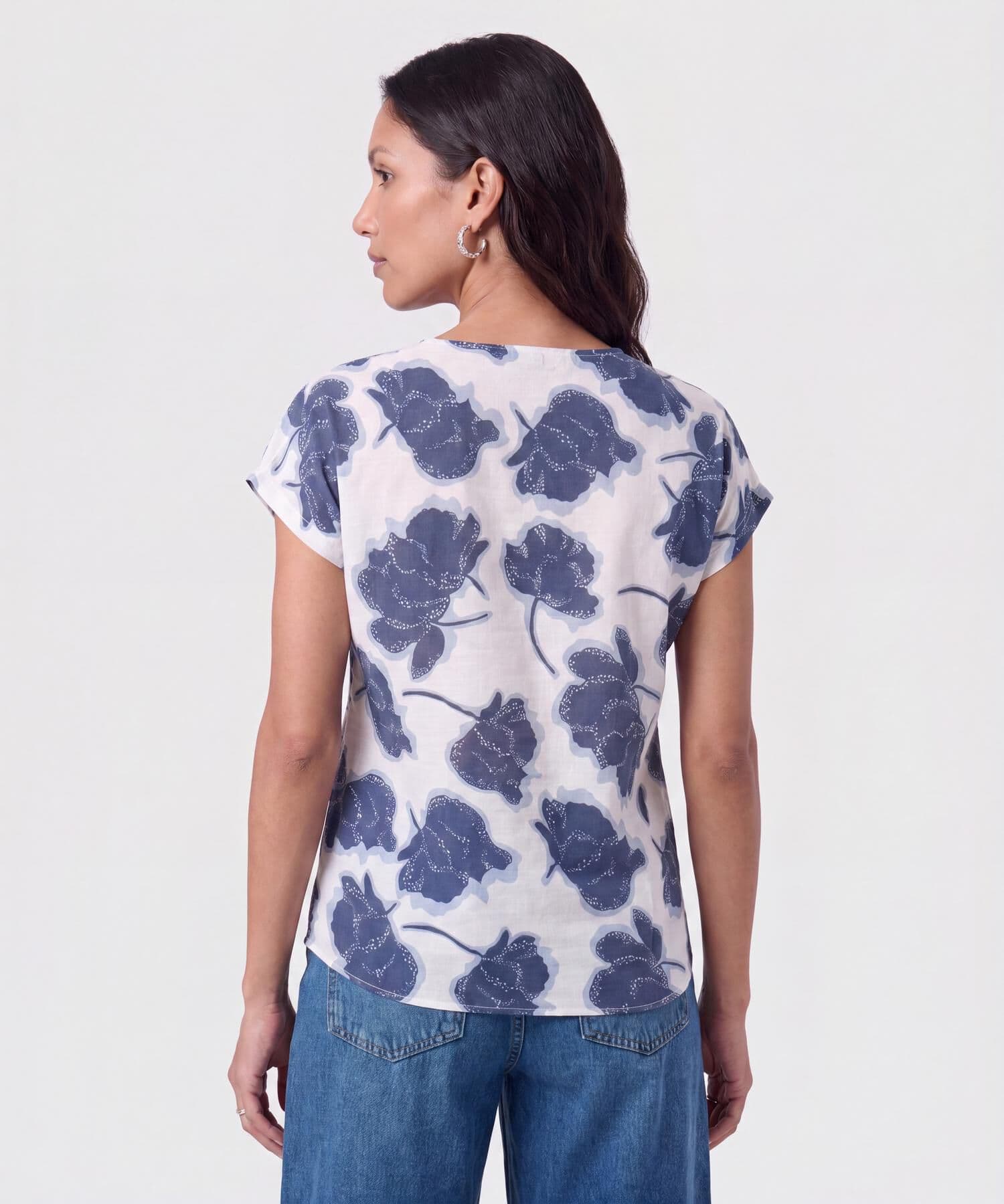 Blusa Palma Sastre azul marino para mujer, vista 4