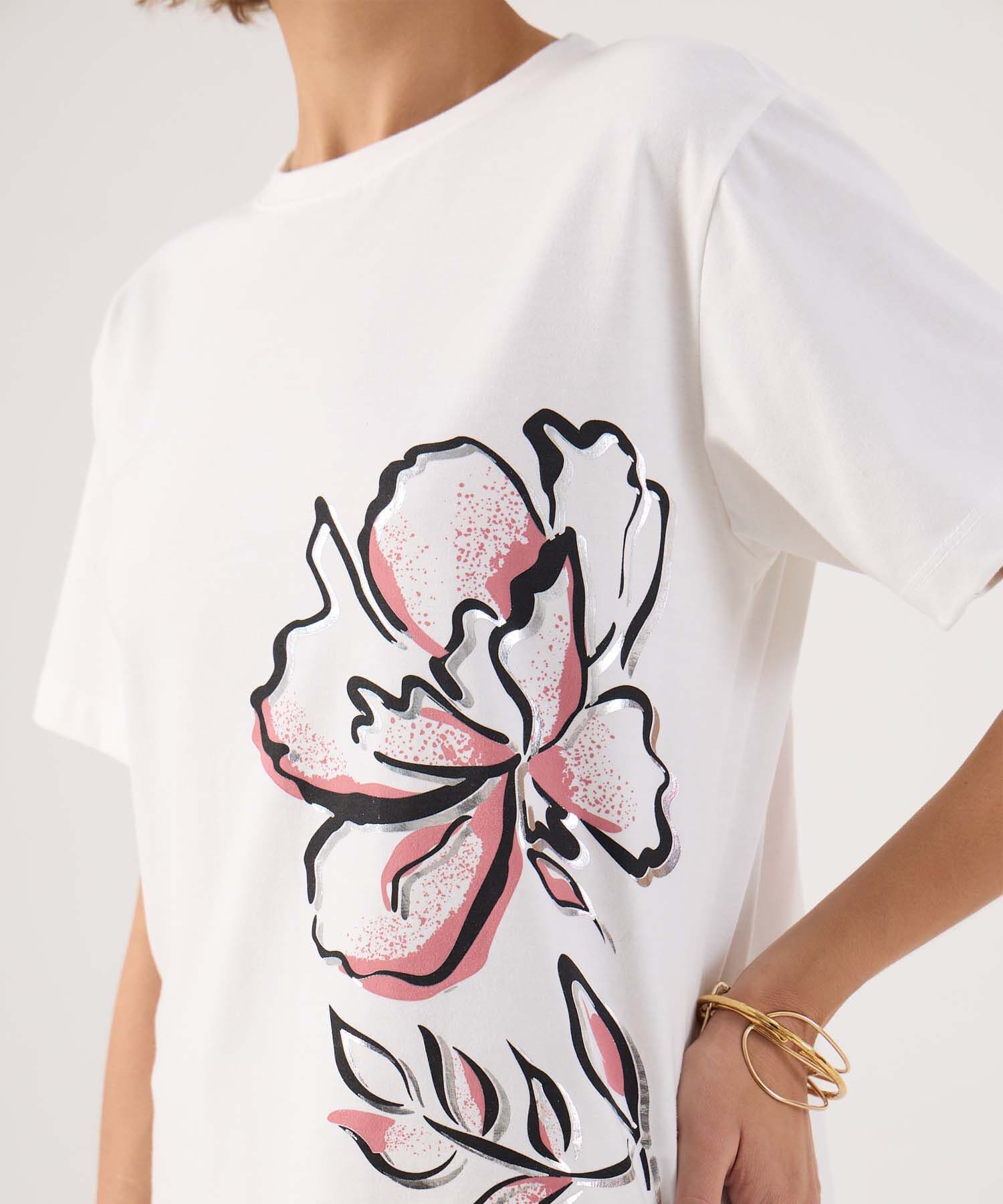 Camiseta Jacaranda Edición Índigo blanco para mujer, vista 3