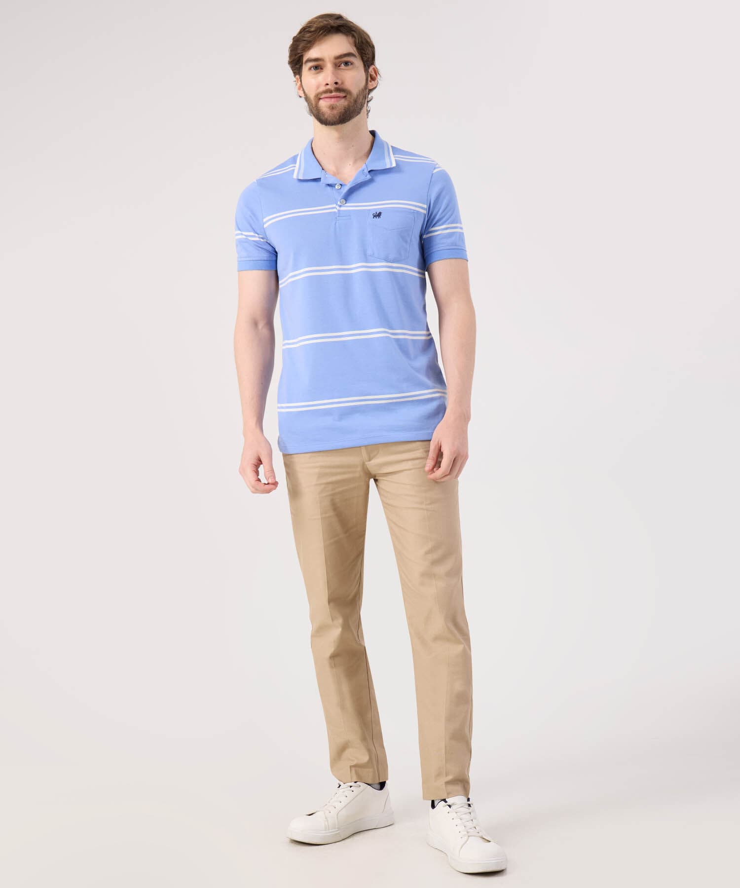 Polo Laguna Fluido azul marino para hombre, vista 4