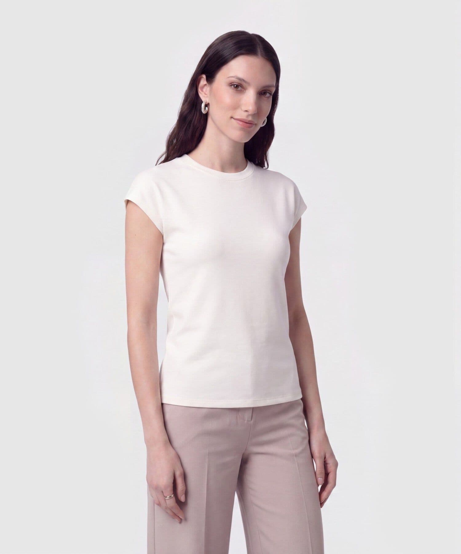 Camiseta Julieta Minimalista blanco para mujer, vista principal