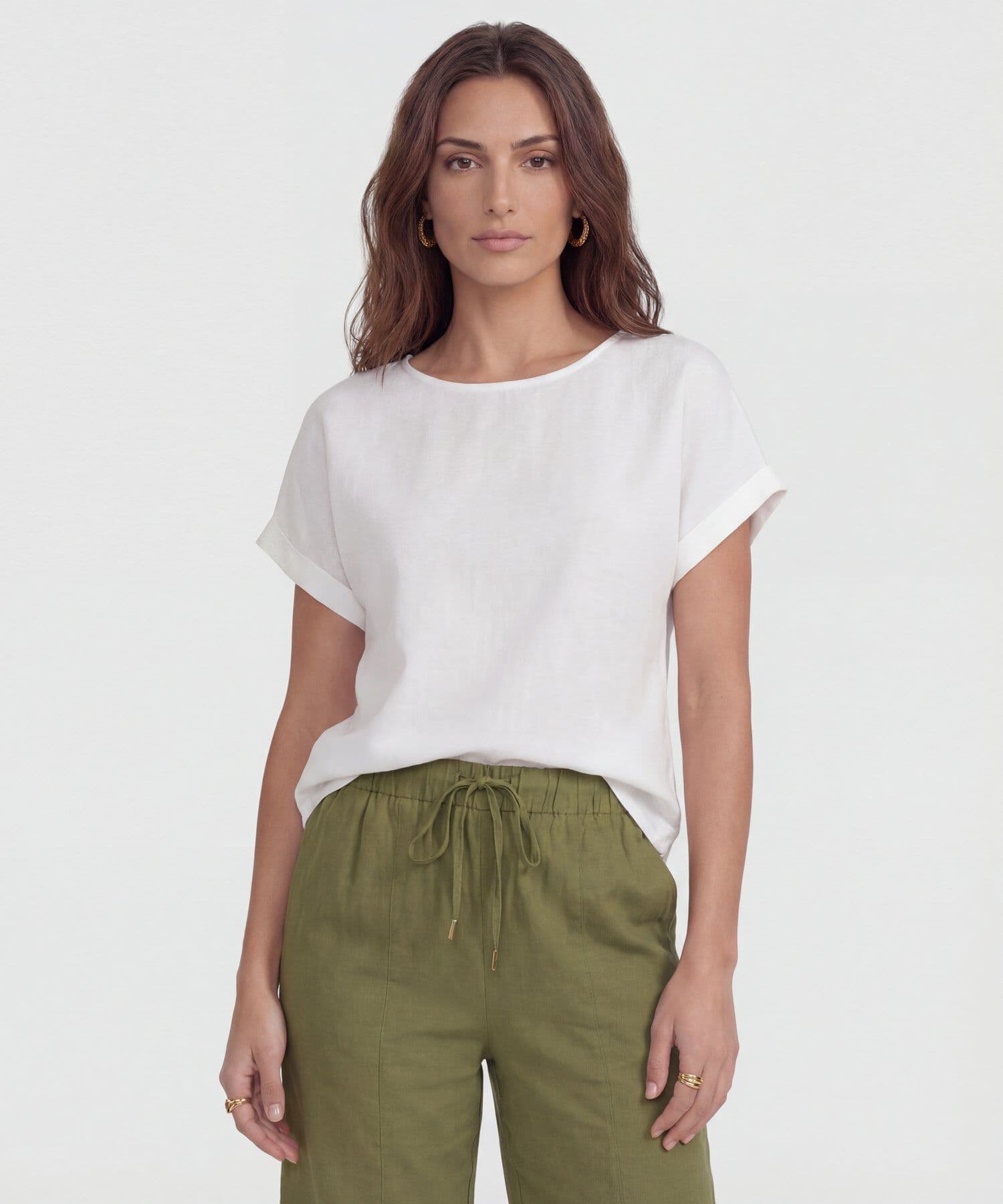 Blusa Horizonte Urbano blanco para mujer, vista principal