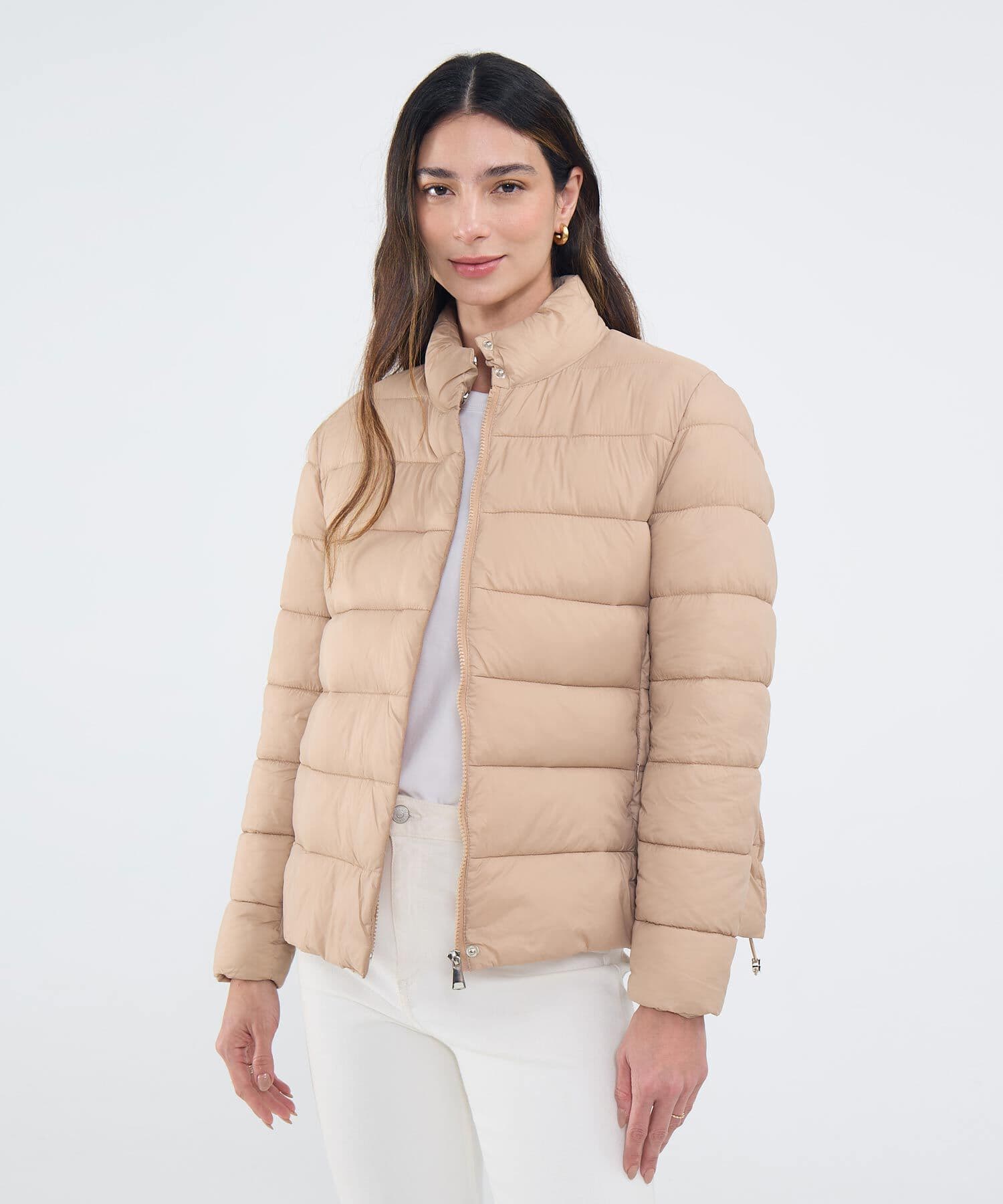 Chaqueta Calima Edición Lino café para mujer, vista principal