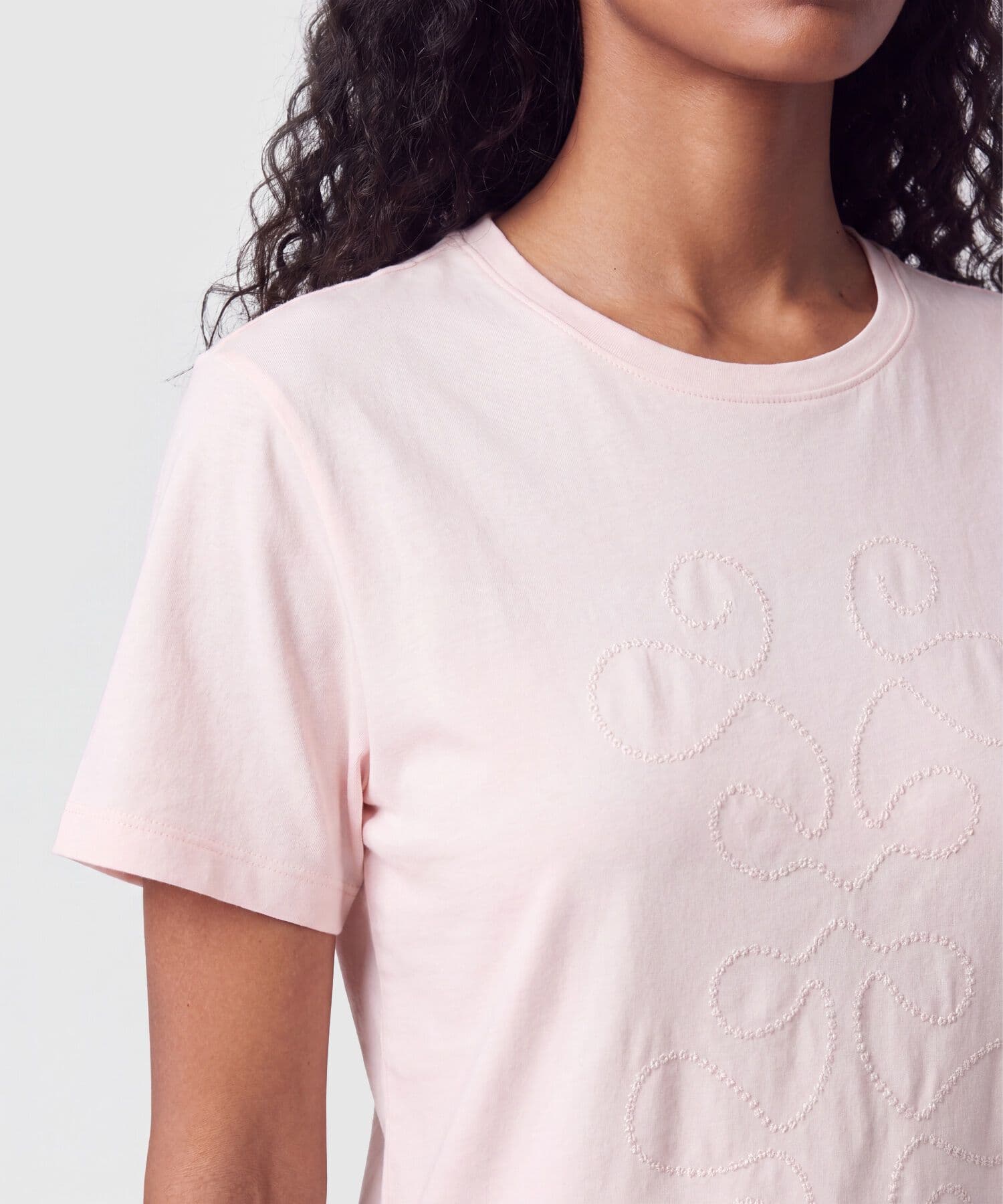 Camiseta Sierra Clásico rosa empolvado para mujer, vista 3