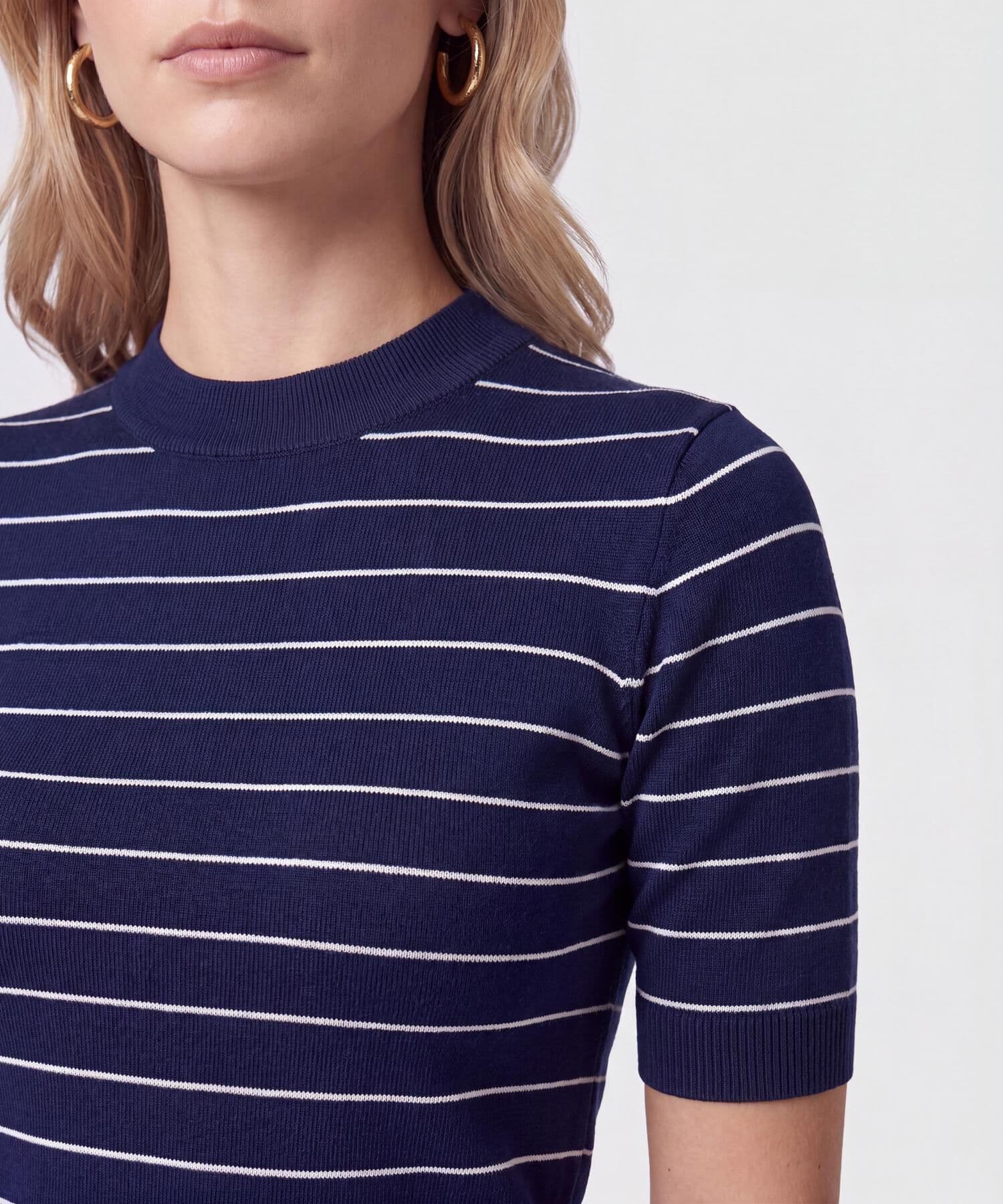 Camiseta Niebla de Viaje azul marino para mujer, vista 3