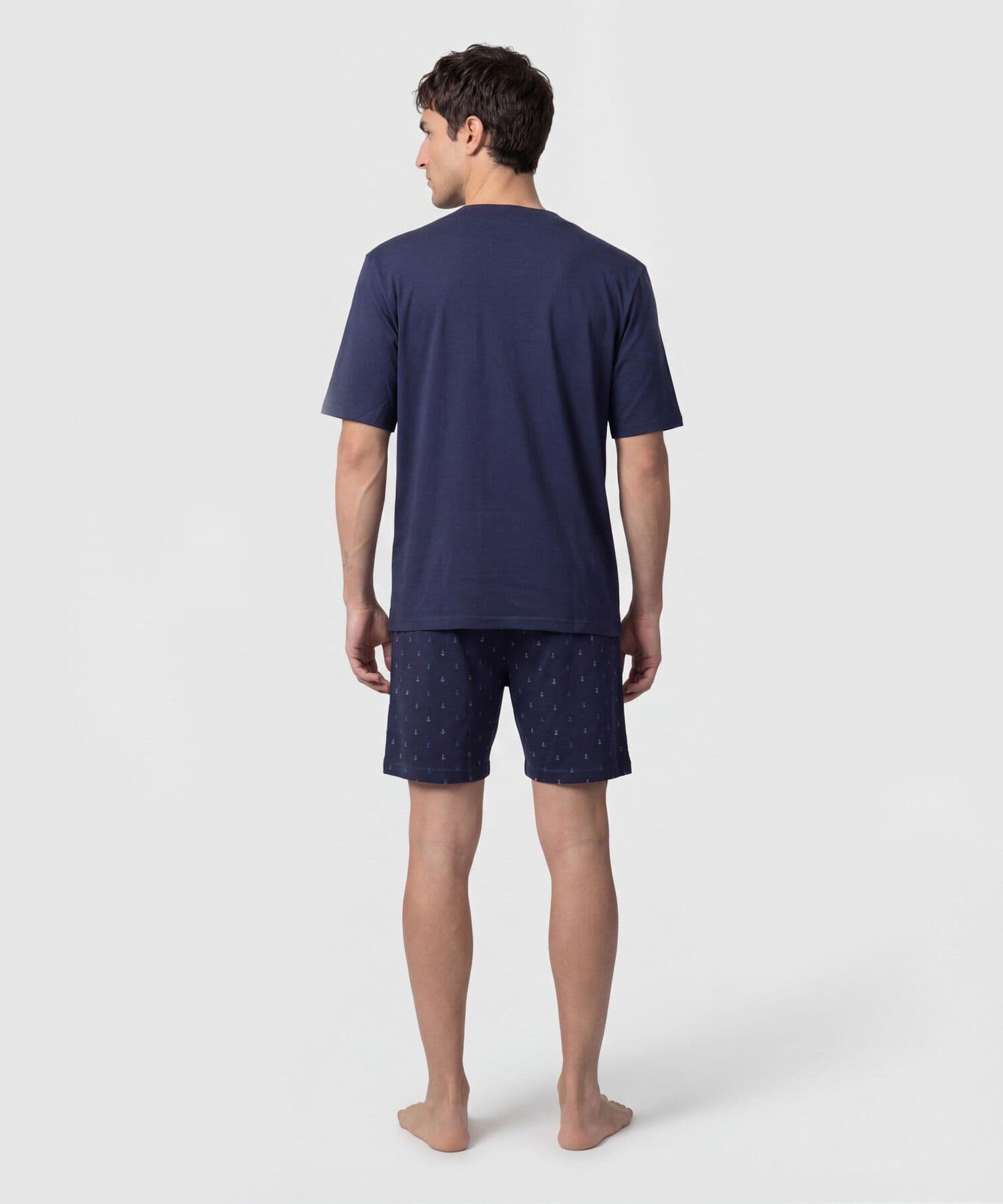 Pijama Cauce Suave azul marino para hombre, vista 3