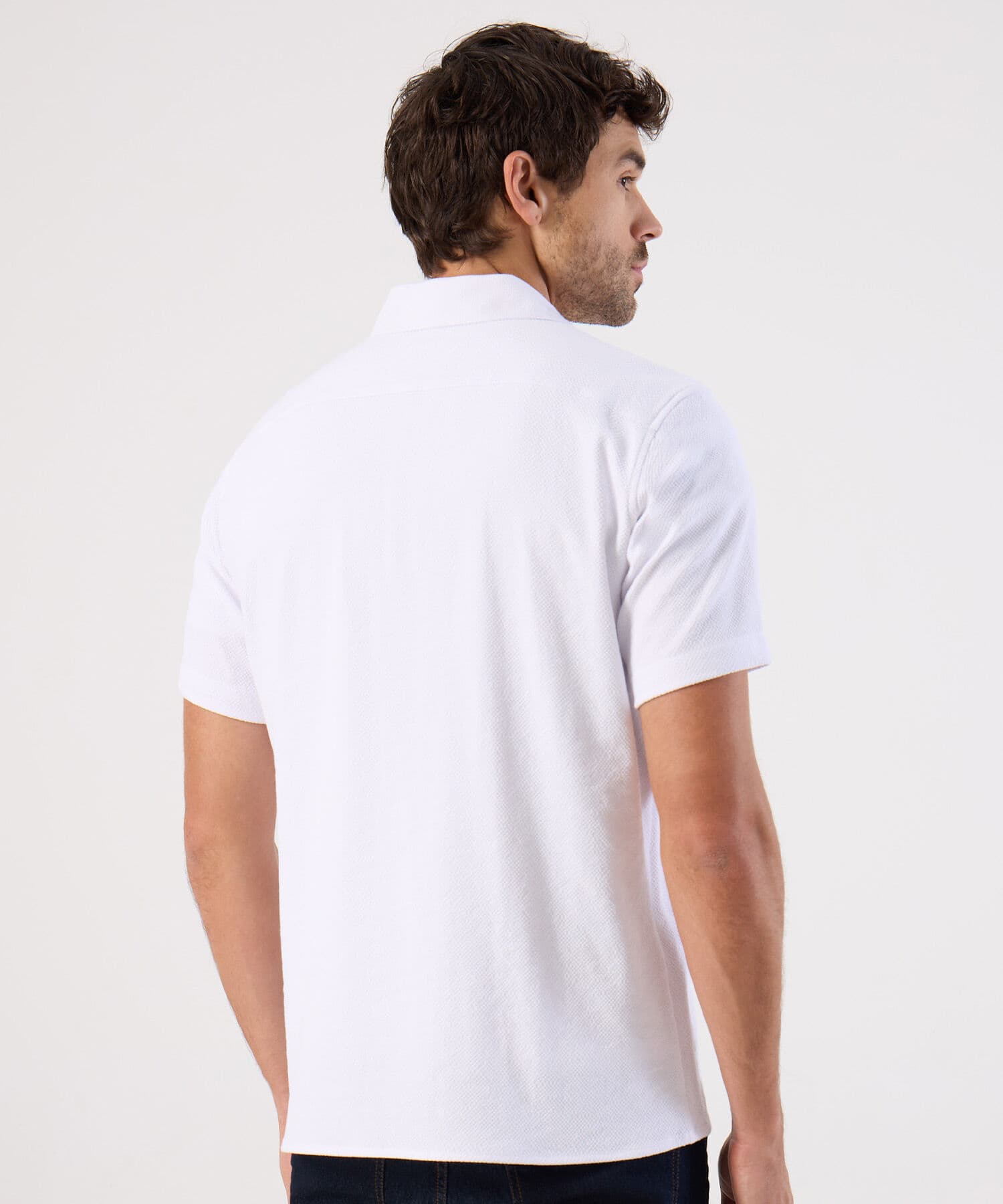 Camisa Niebla Edición Lino blanco para hombre, vista 4
