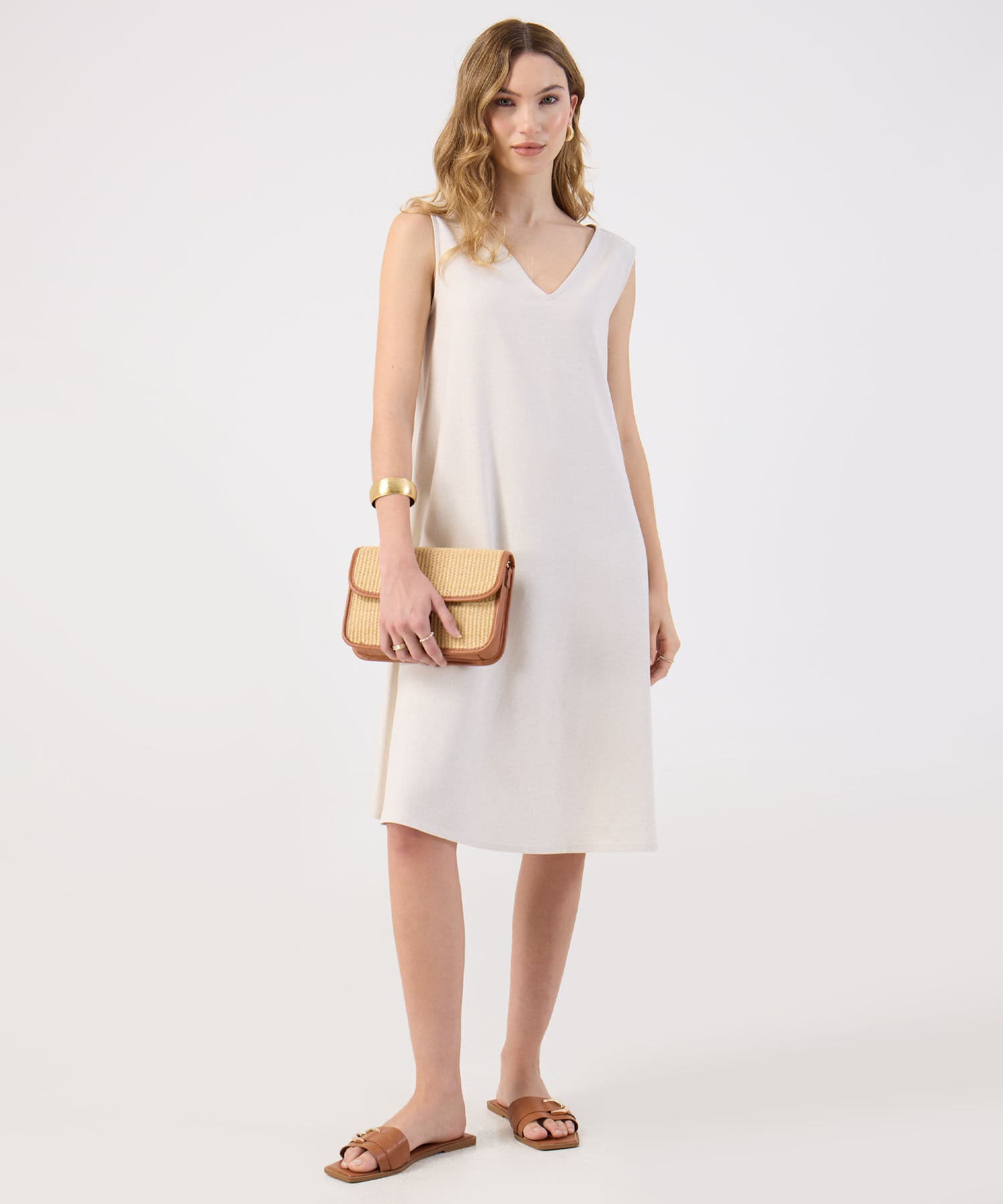 Vestido Sierra Clásico blanco para mujer, vista 5