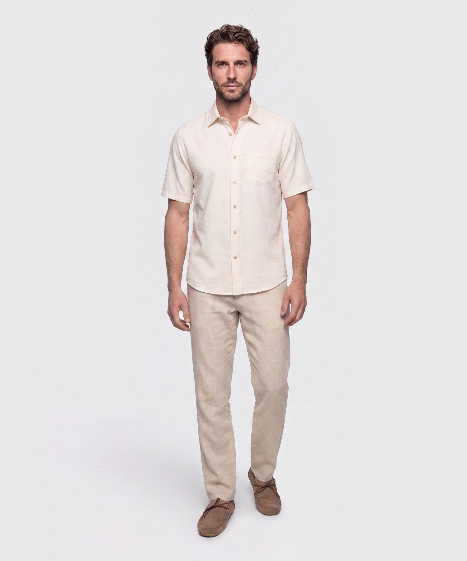Camisa Violeta Minimalista arena para hombre, vista 2