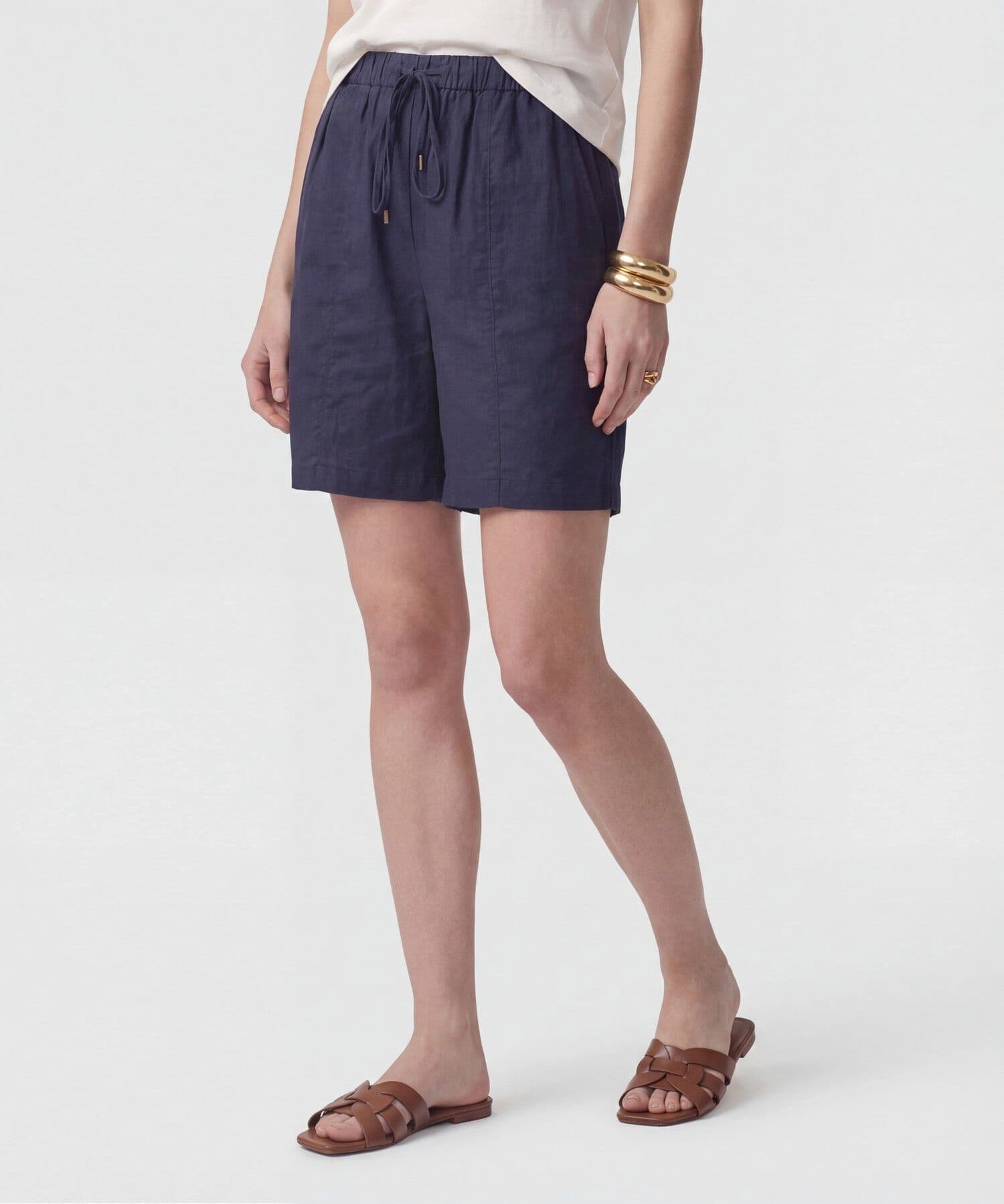 Bermuda Elisa Urbano azul marino para mujer, vista principal