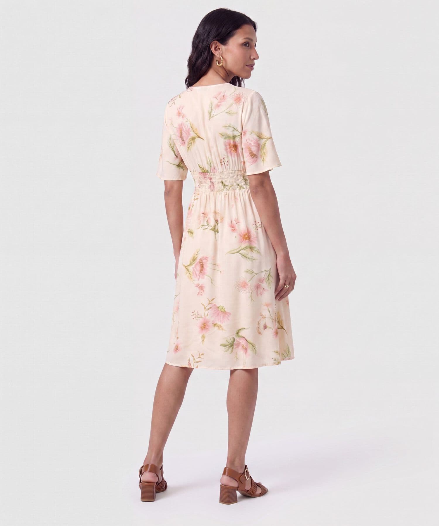 Vestido Amalia Fluido blanco para mujer, vista 3