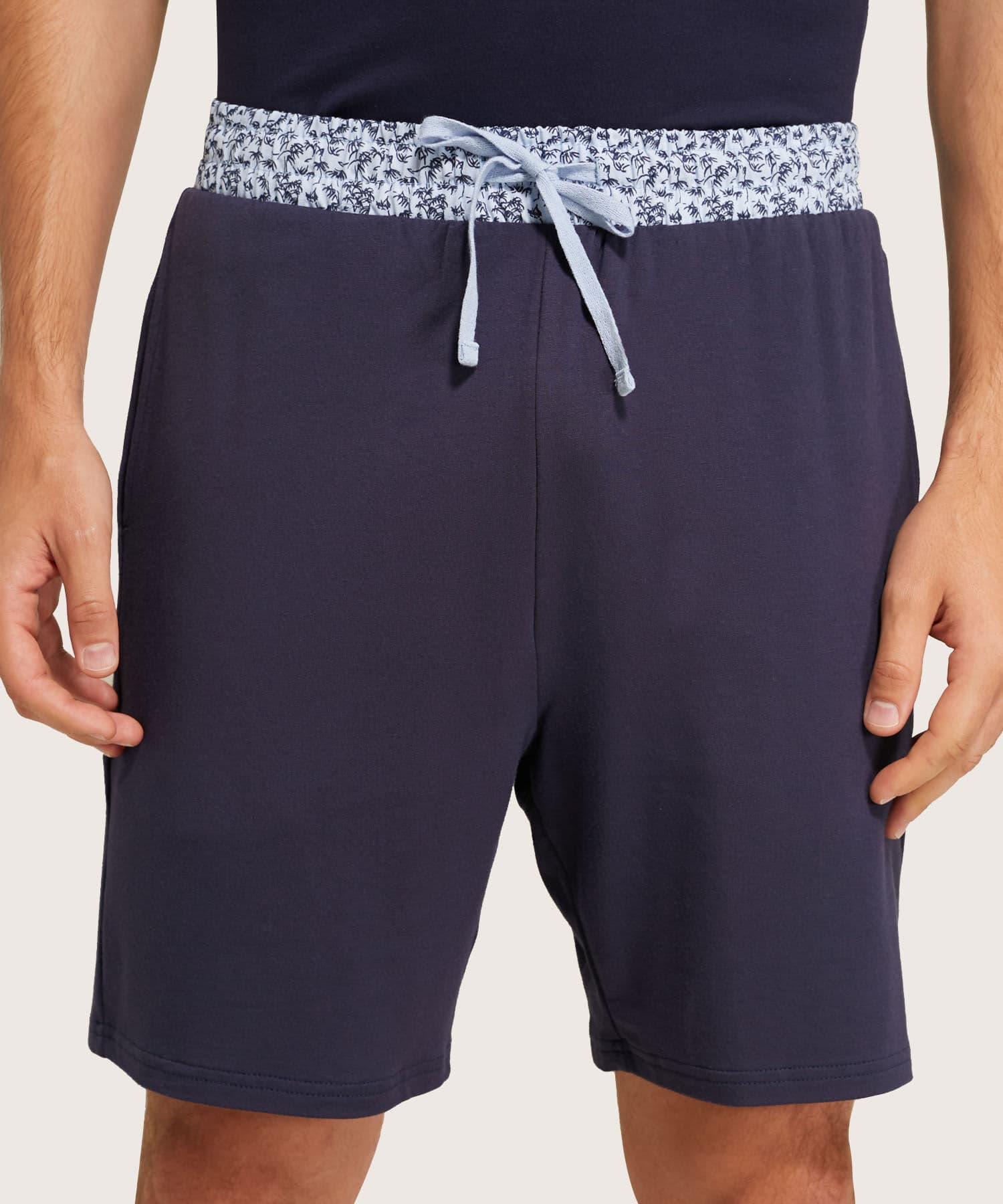 Bermuda Sabana Texturizado azul marino para hombre, vista 2