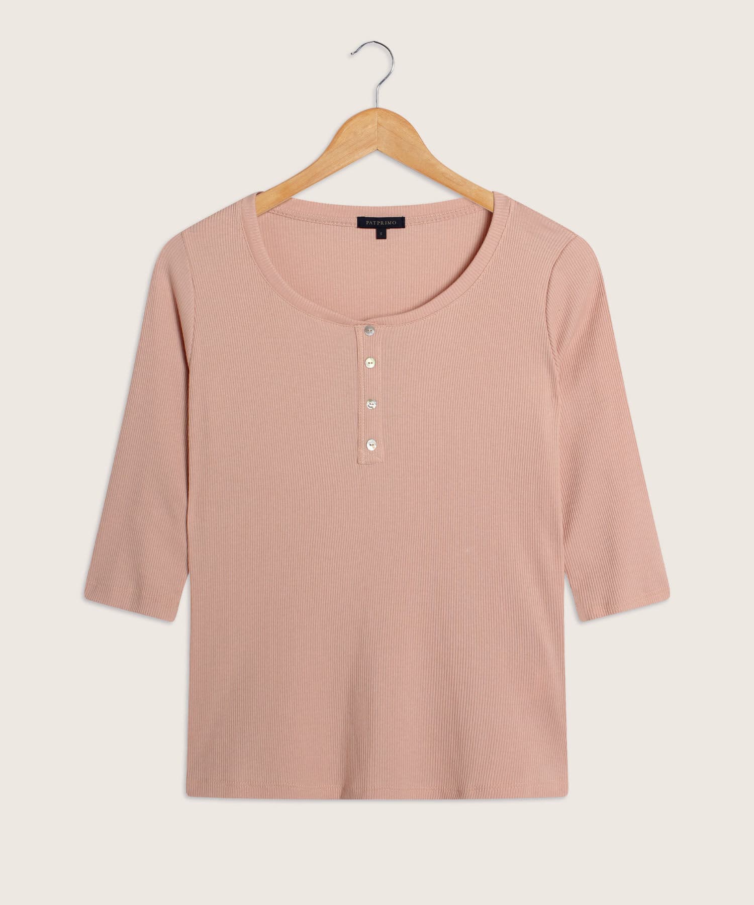 Camiseta Sierra Texturizado rosa empolvado para mujer, vista principal