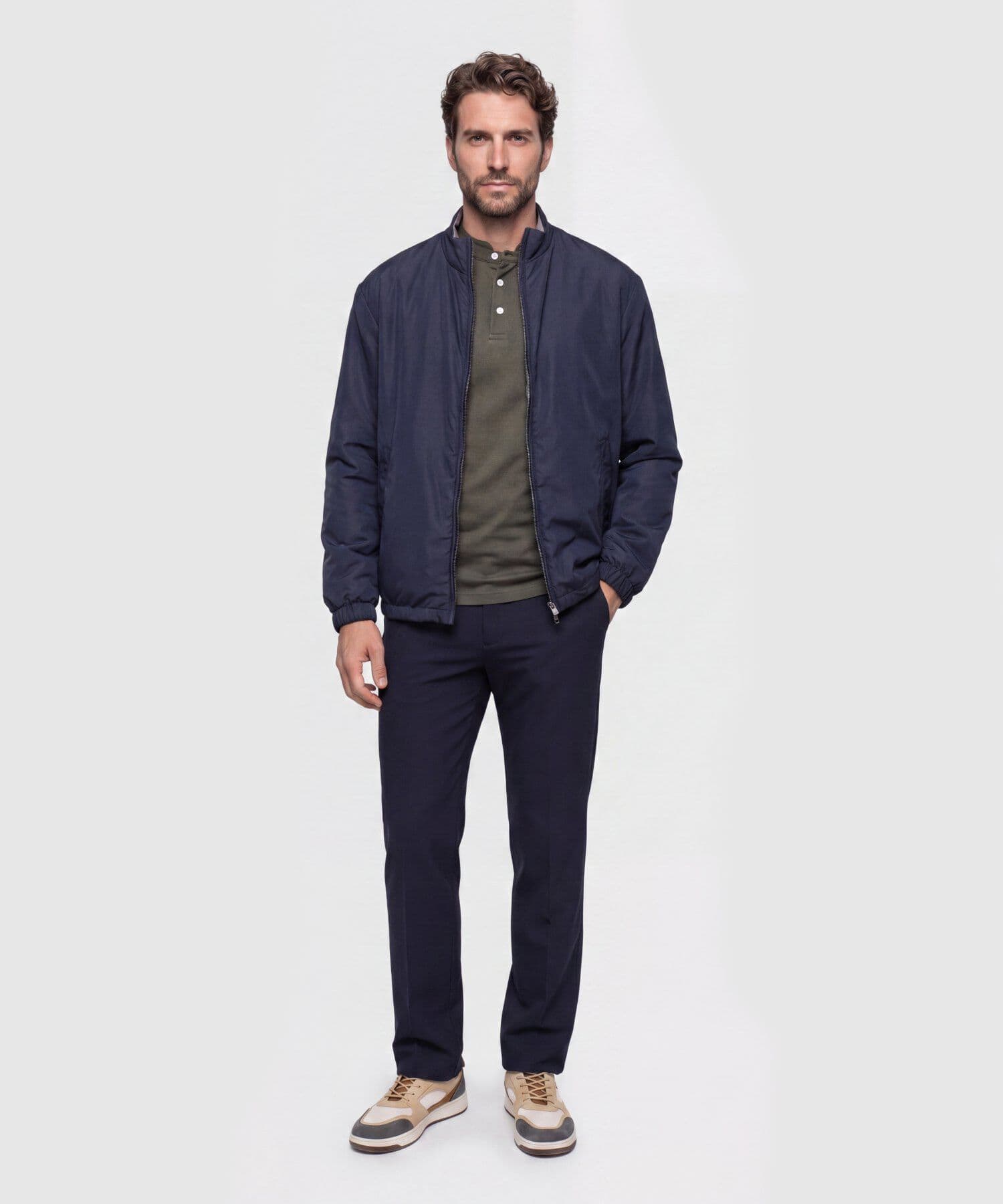 Polo Guayacán Relajado verde oliva para hombre, vista 2