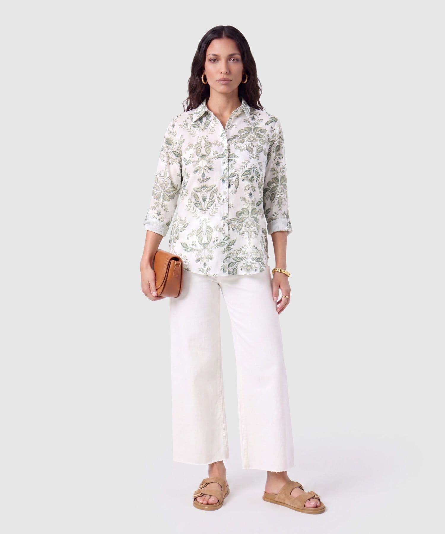 Camisa Orquídea Contemporáneo blanco para mujer, vista 2