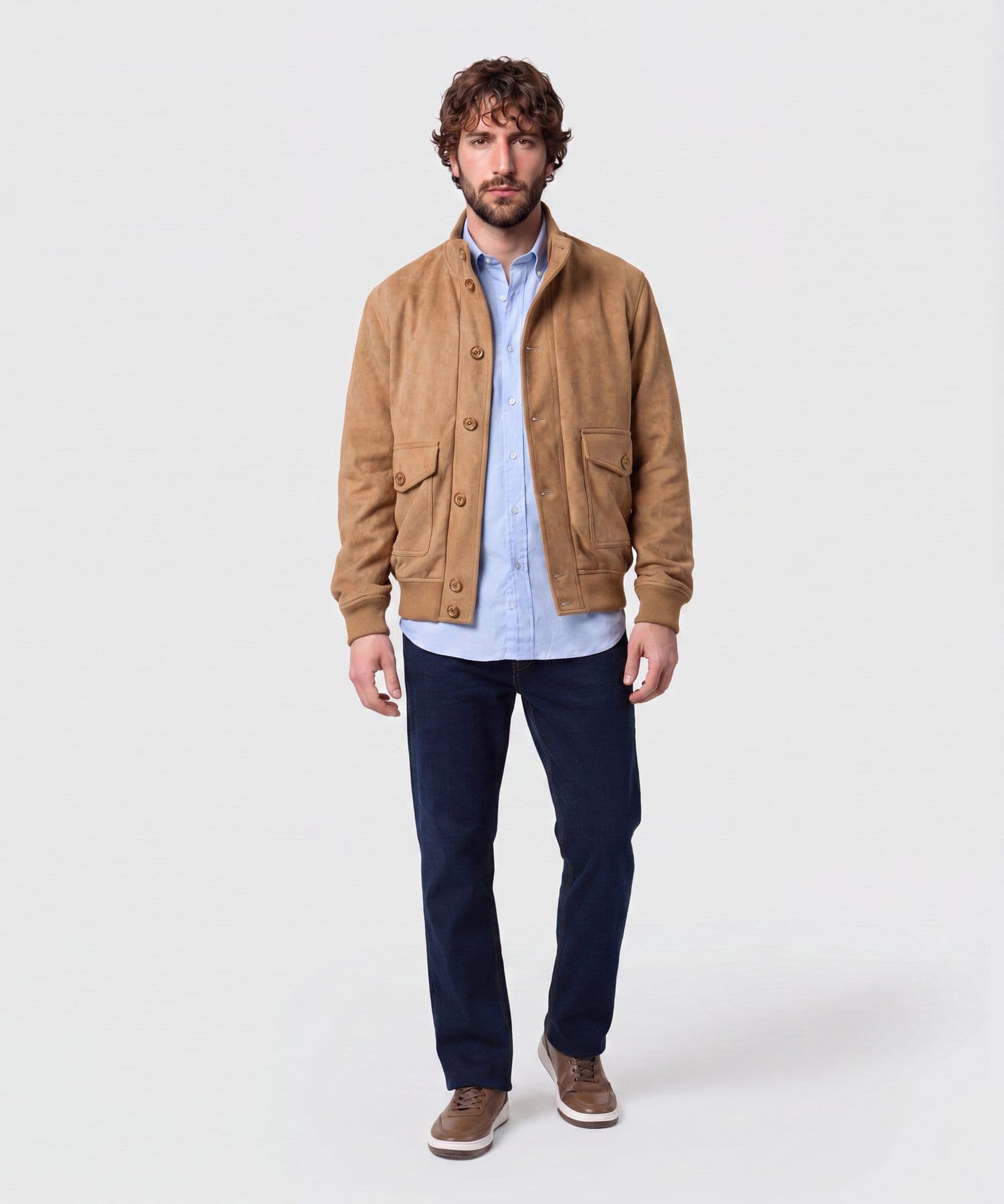 Chaqueta Coral Contemporáneo café para hombre, vista 2