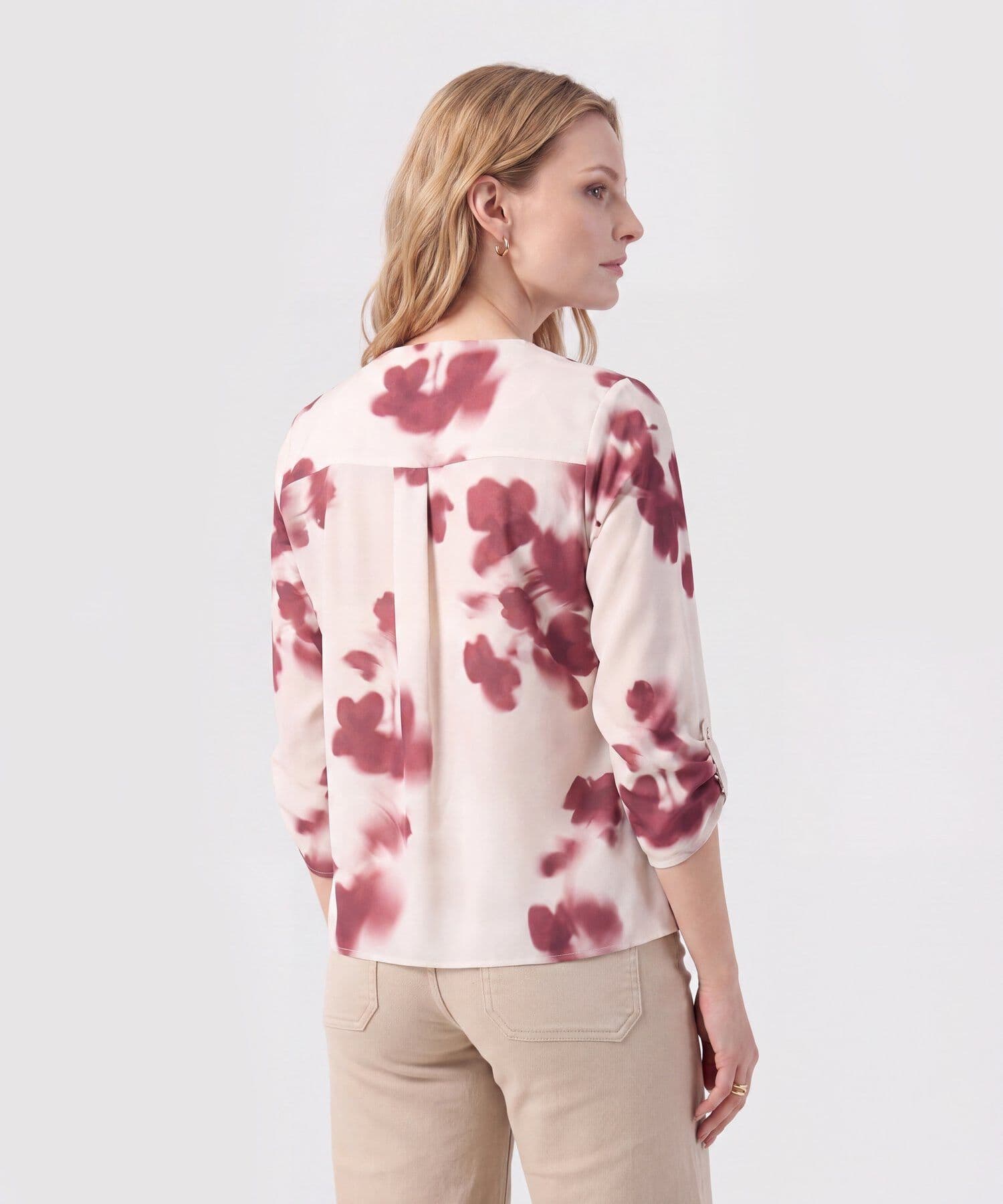 Blusa Flora Clásico marfil para mujer, vista 4
