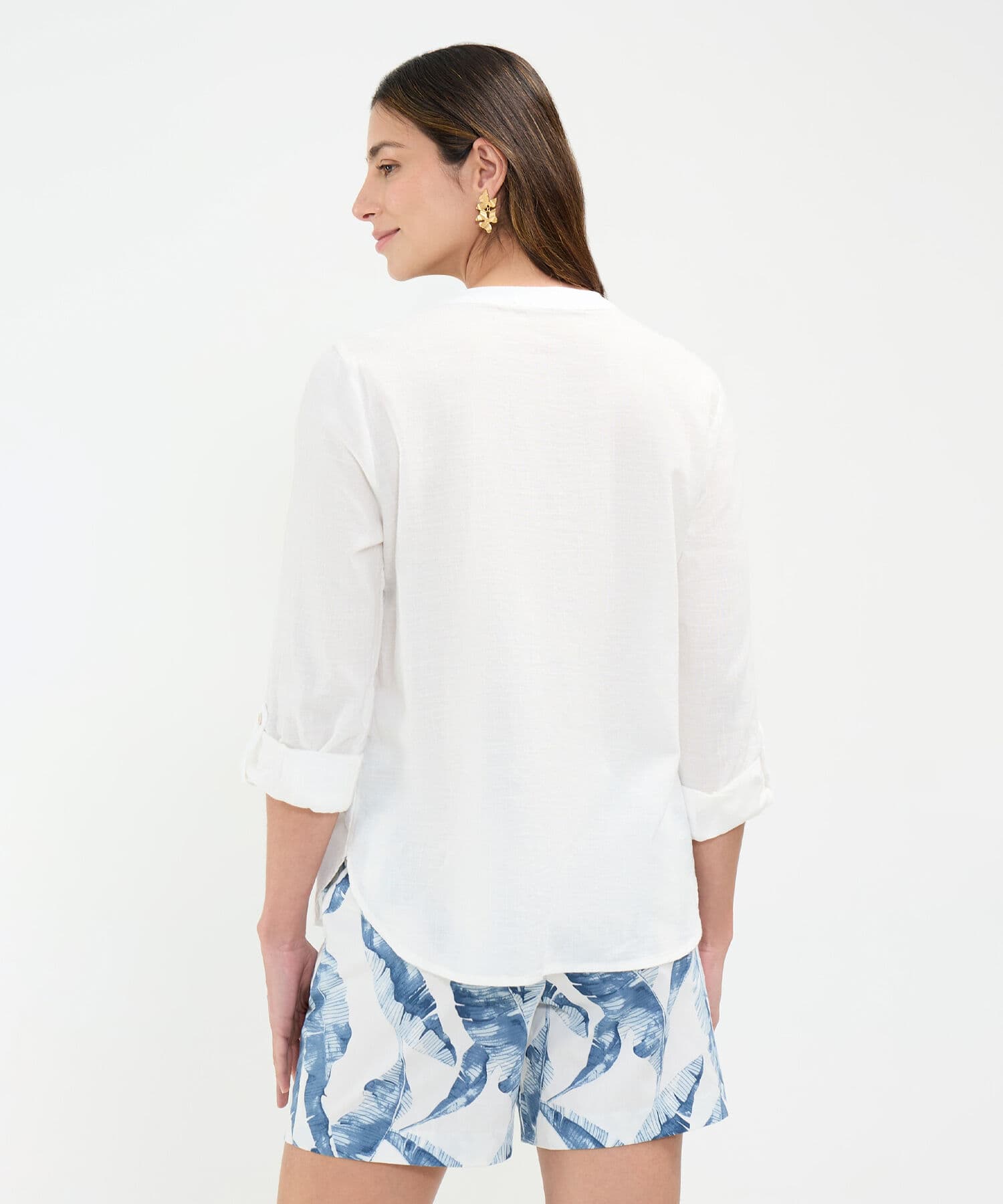 Blusa Sabana Contemporáneo blanco para mujer, vista 4