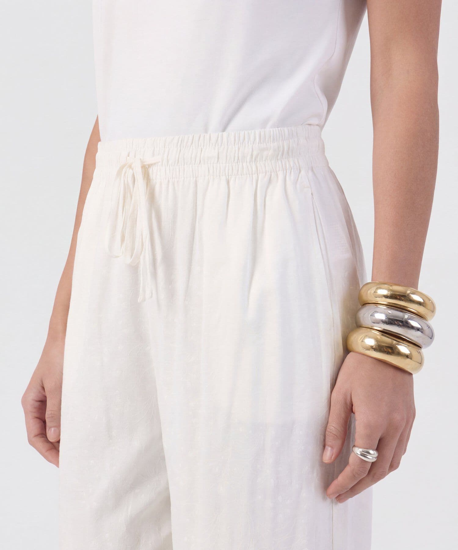 Pantalón Solana Contemporáneo blanco para mujer, vista 3