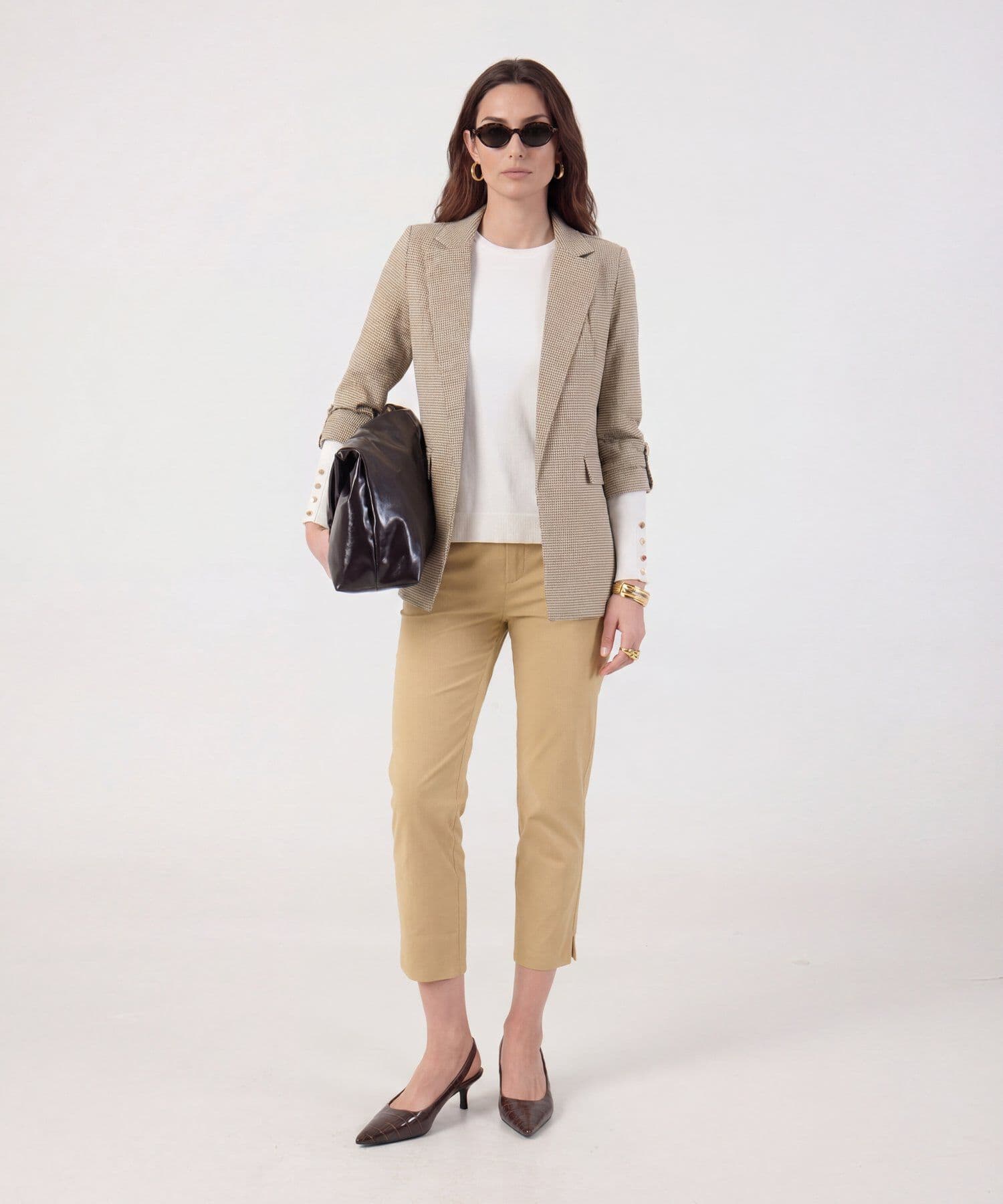 Pantalón Isadora Relajado café para mujer, vista 2