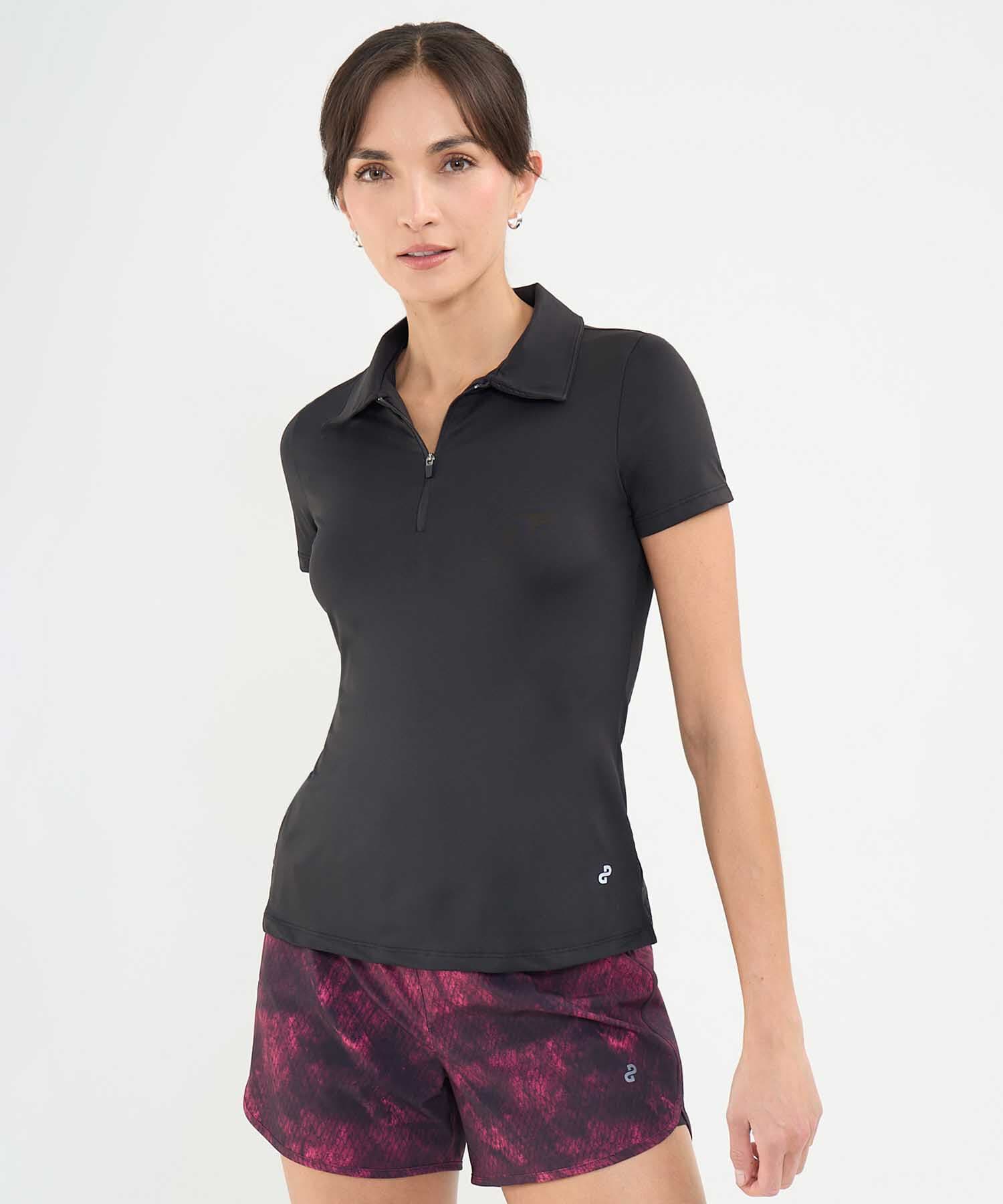 Polo Solana Relajado negro para mujer, vista principal