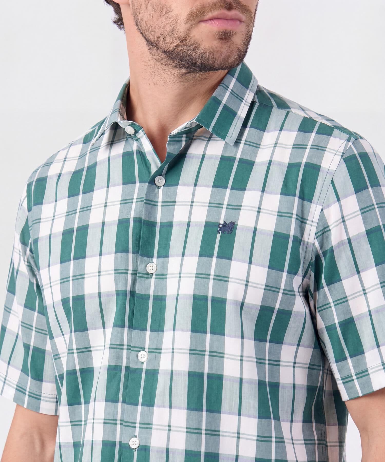 Camisa Siena Suave verde oliva para hombre, vista 3