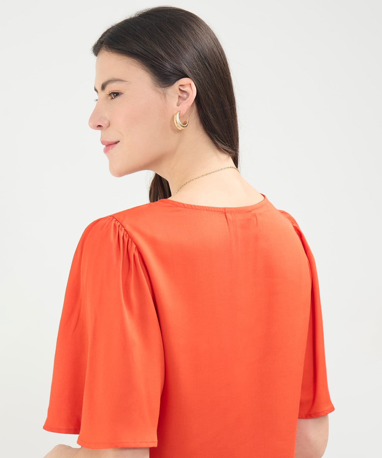 Blusa Solana Contemporáneo naranja para mujer, vista 5