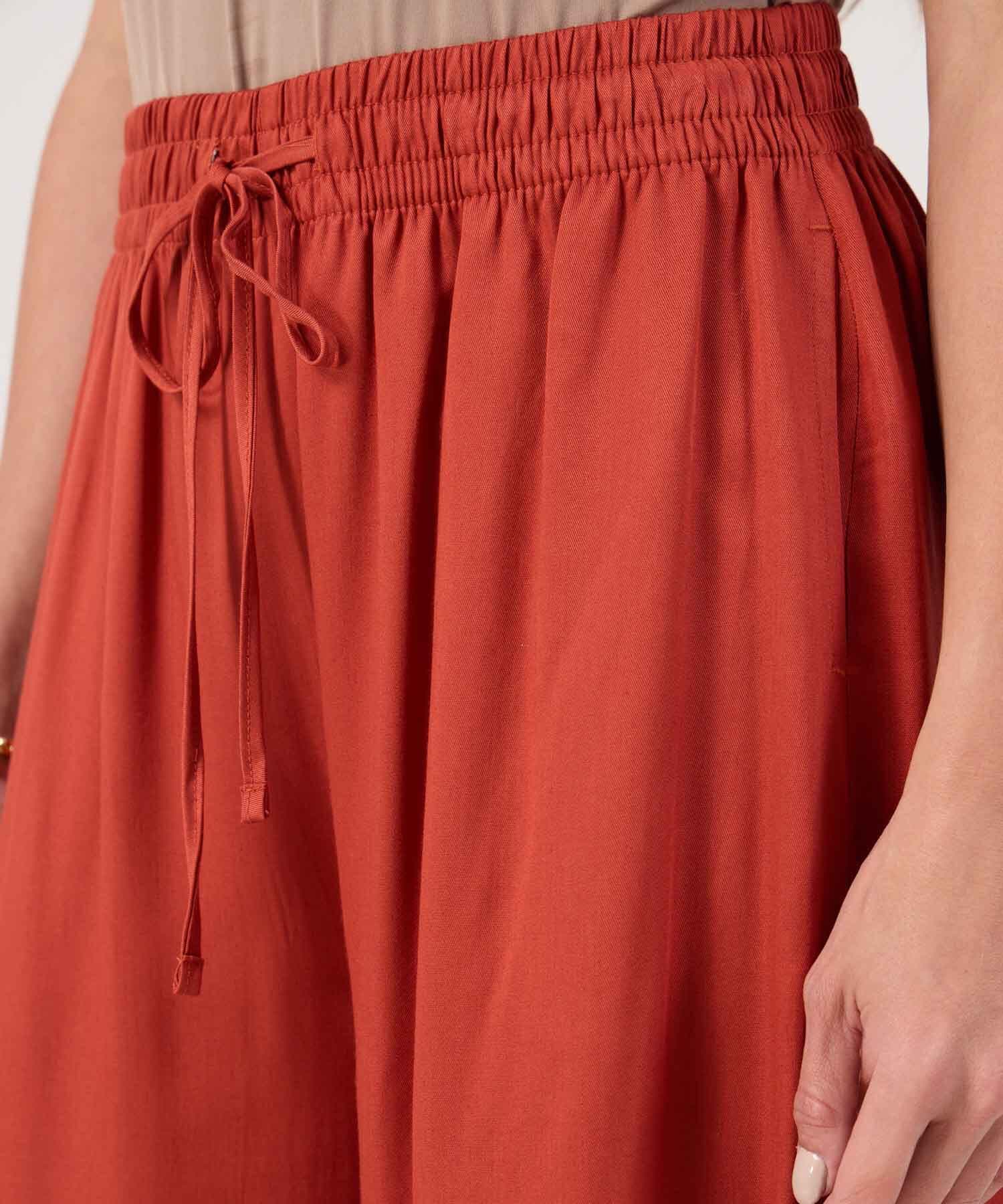 Pantalón Selva Minimalista naranja para mujer, vista 3