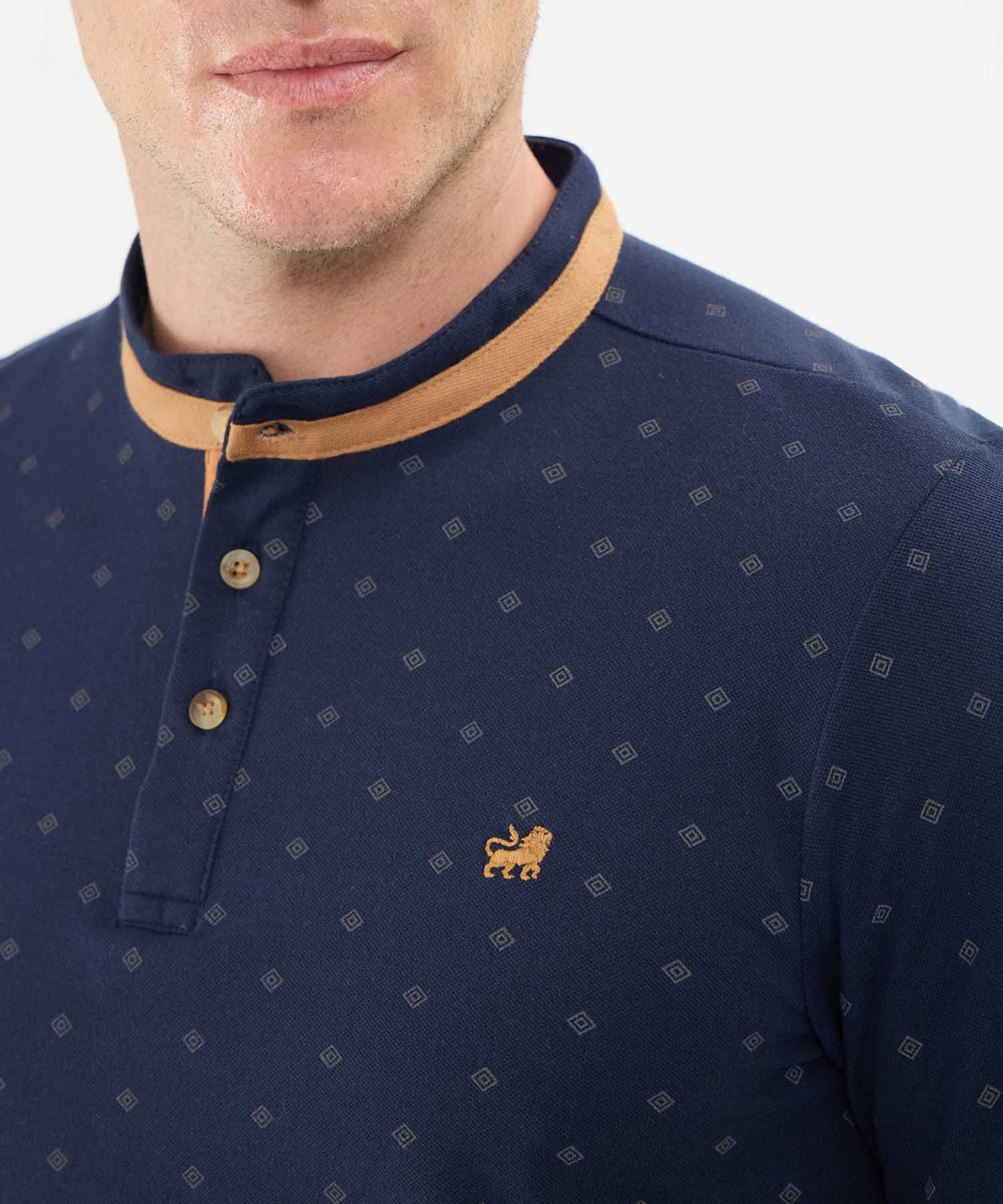 Polo Valle Edición Lino azul marino para hombre, vista 3