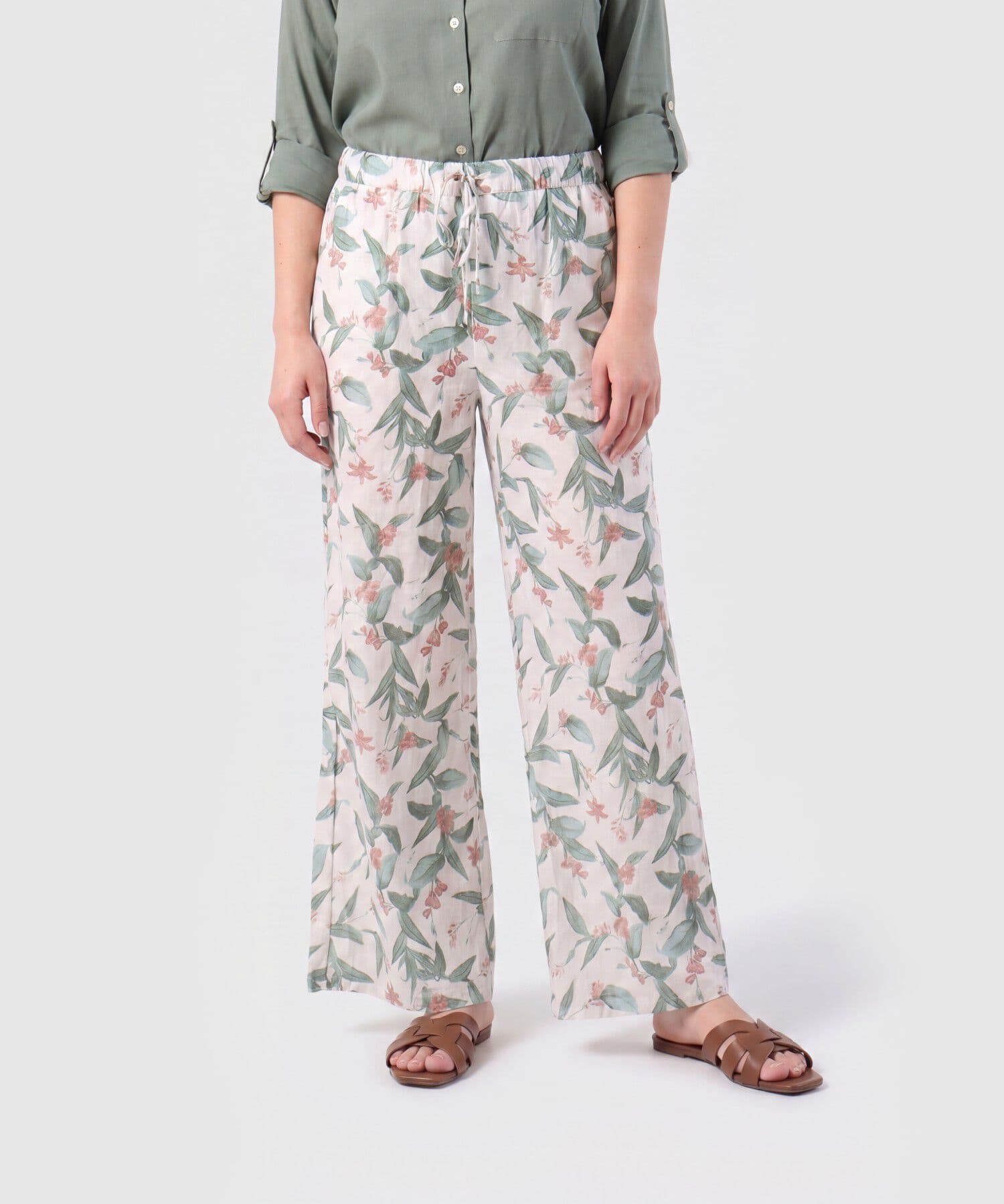 Pantalón Flora de Viaje verde oliva para mujer, vista principal
