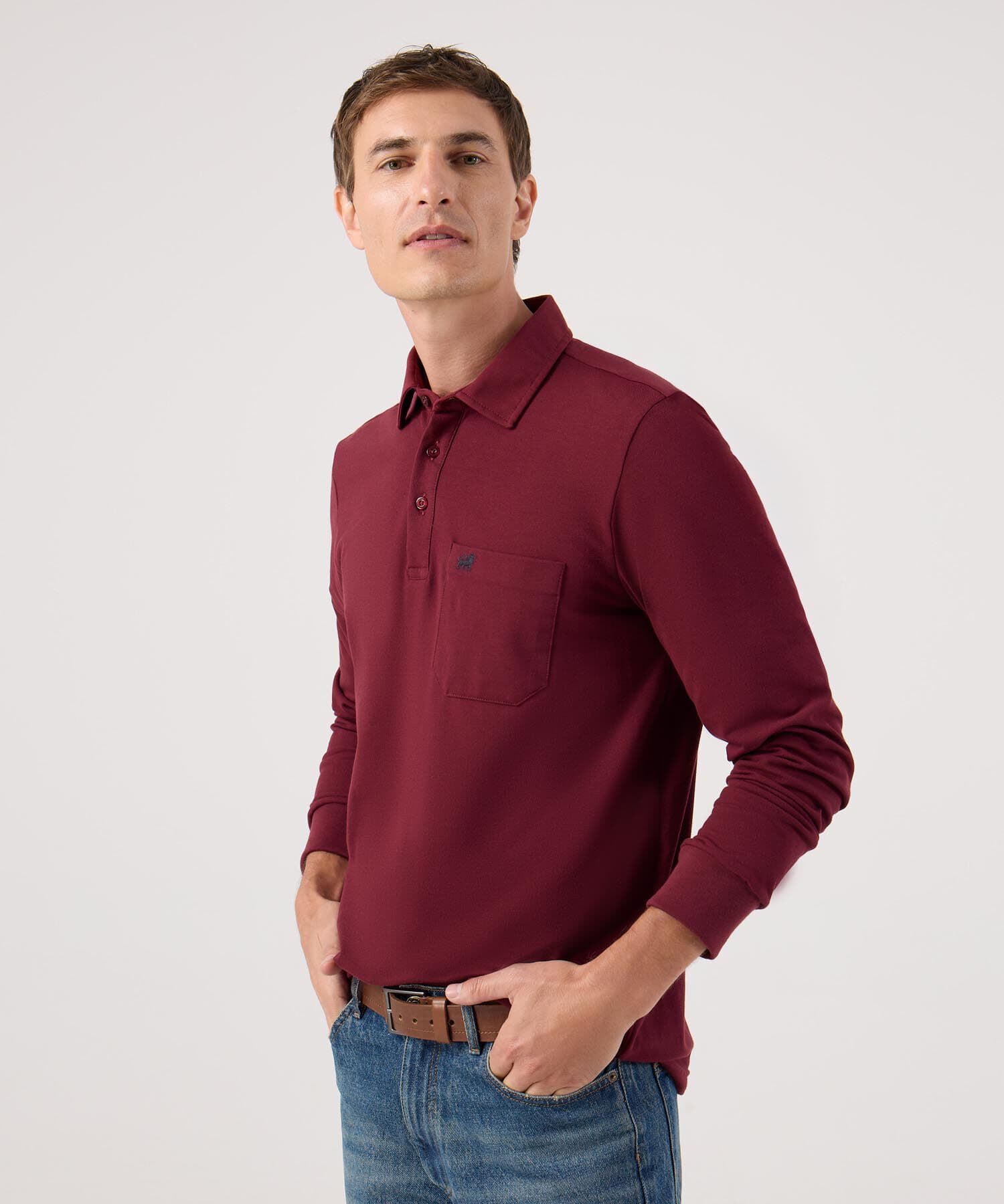 Polo Laguna Natural azul marino para hombre, vista principal