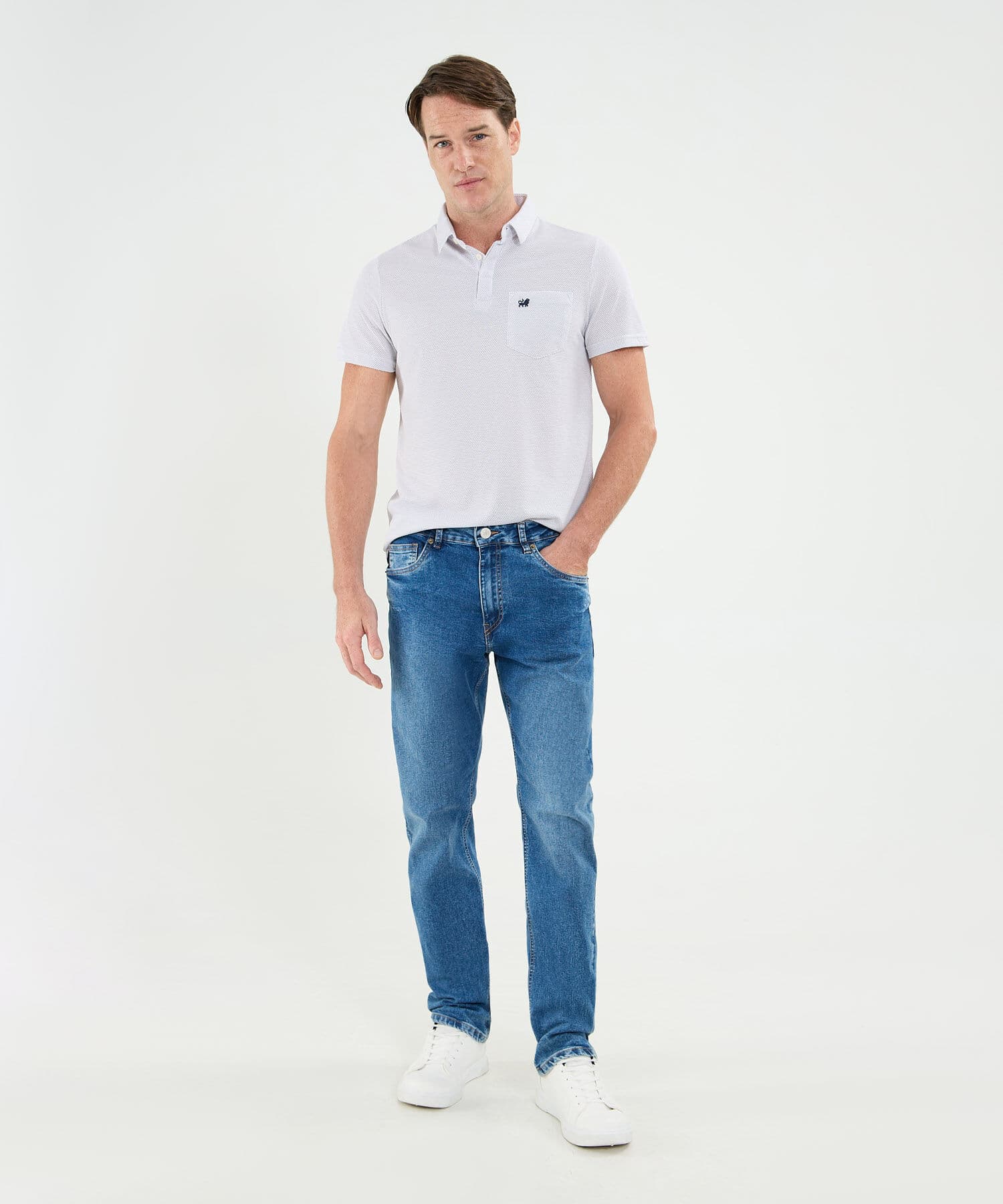 Polo Amalia Urbano blanco para hombre, vista 2