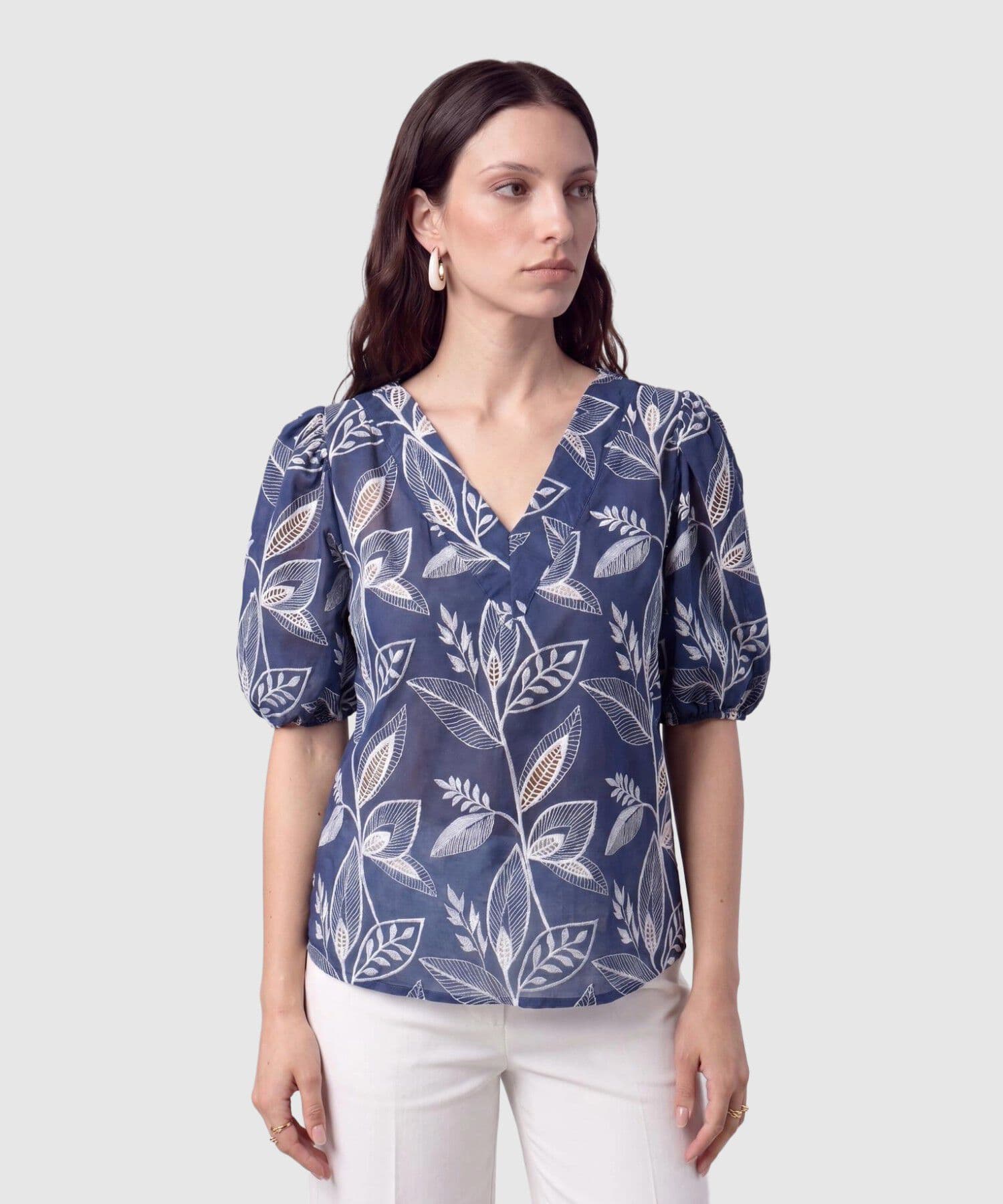 Blusa Cauce de Viaje azul marino para mujer, vista principal