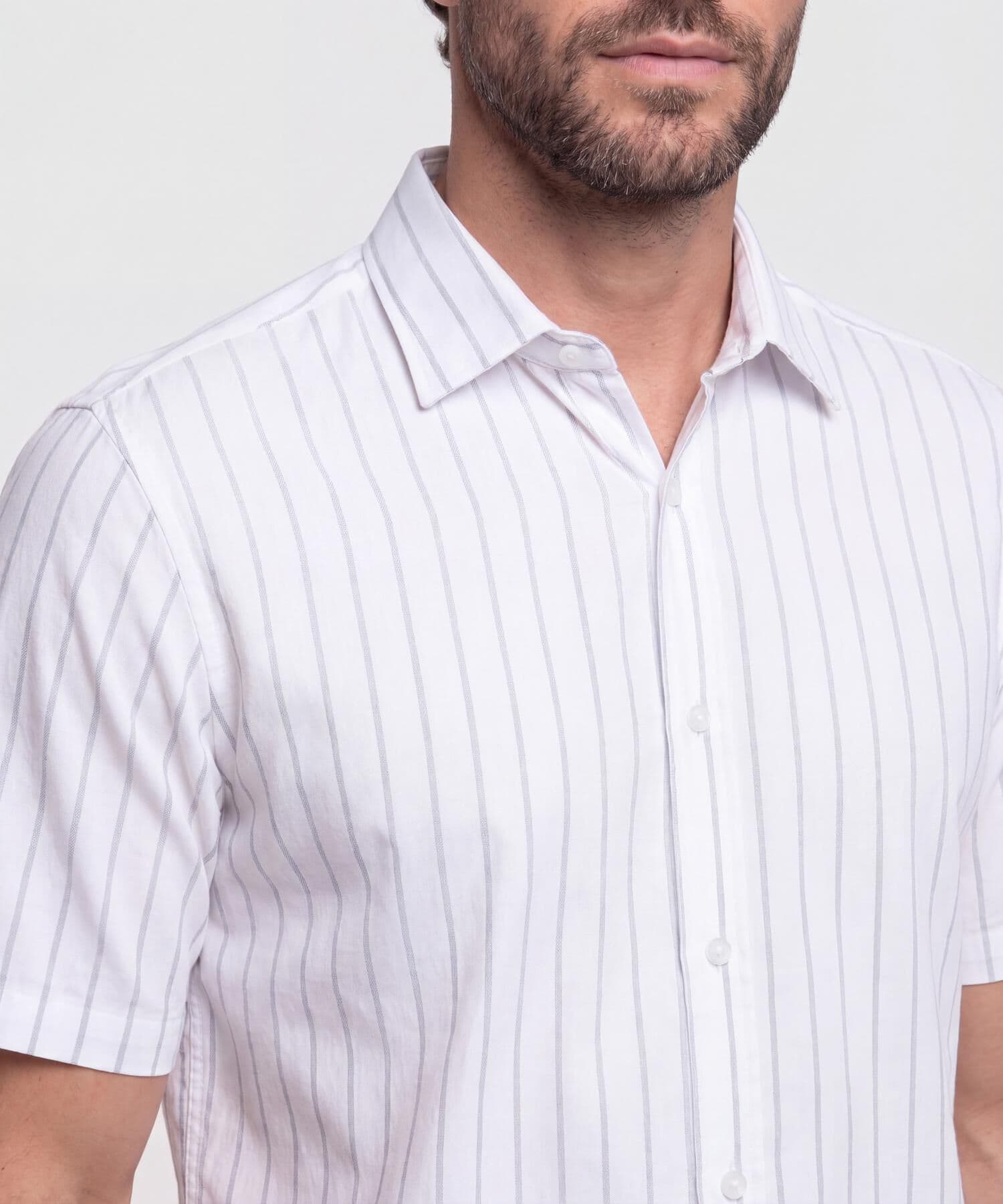 Camisa Dorada de Noche blanco para hombre, vista 3