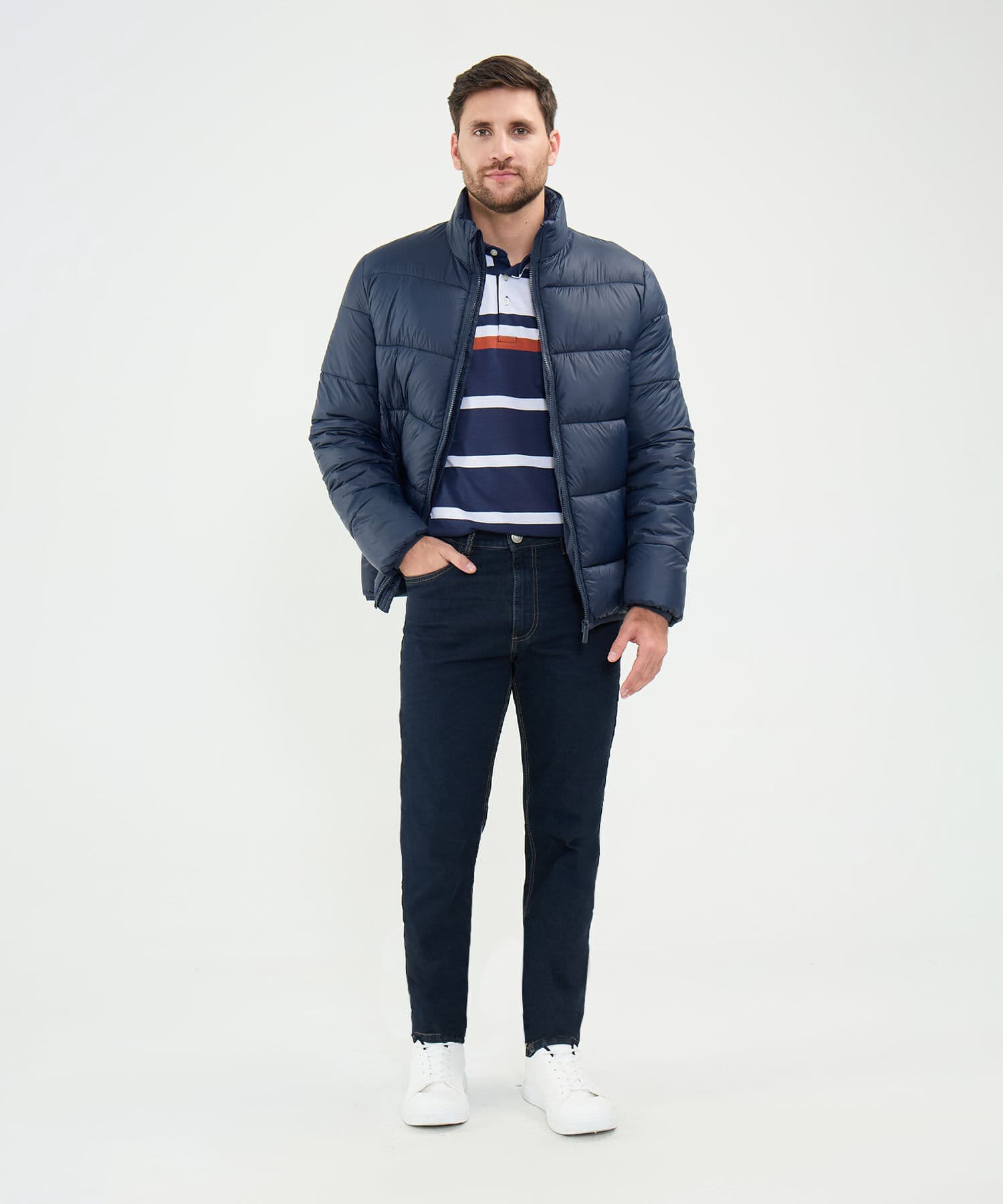 Jean Andina Texturizado azul marino para hombre, vista 2