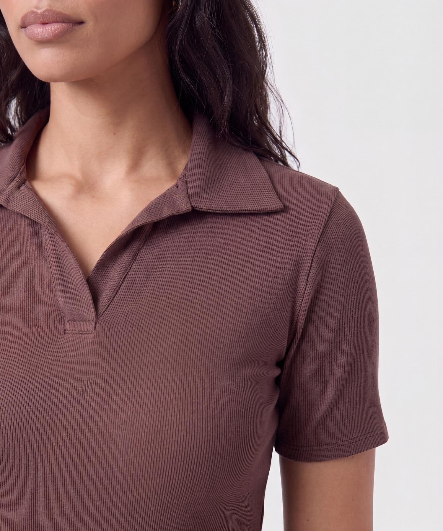 Polo Celeste de Día café para mujer, vista 3